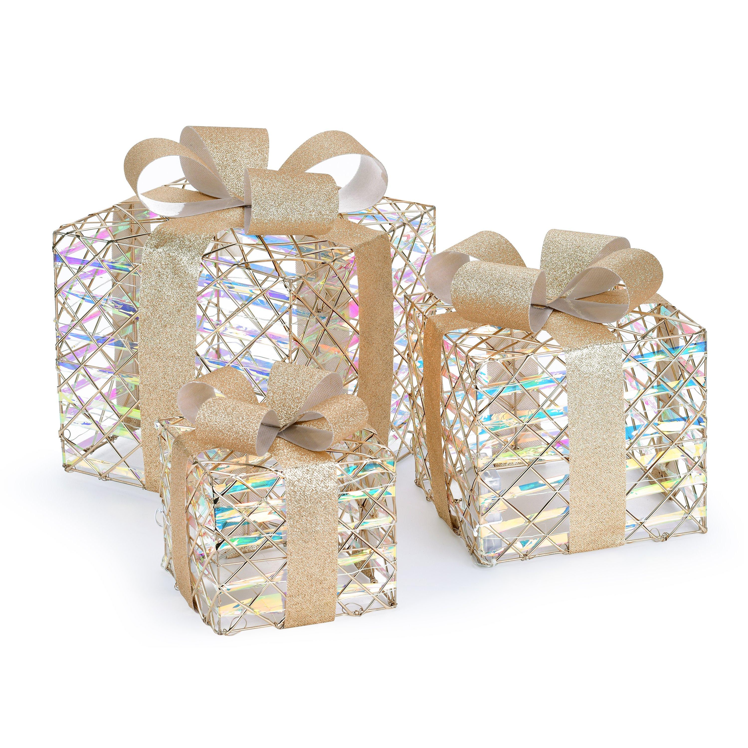 Gold Holo - The Spirit Of Christmas - 3 piece Holographic Parcels - 2