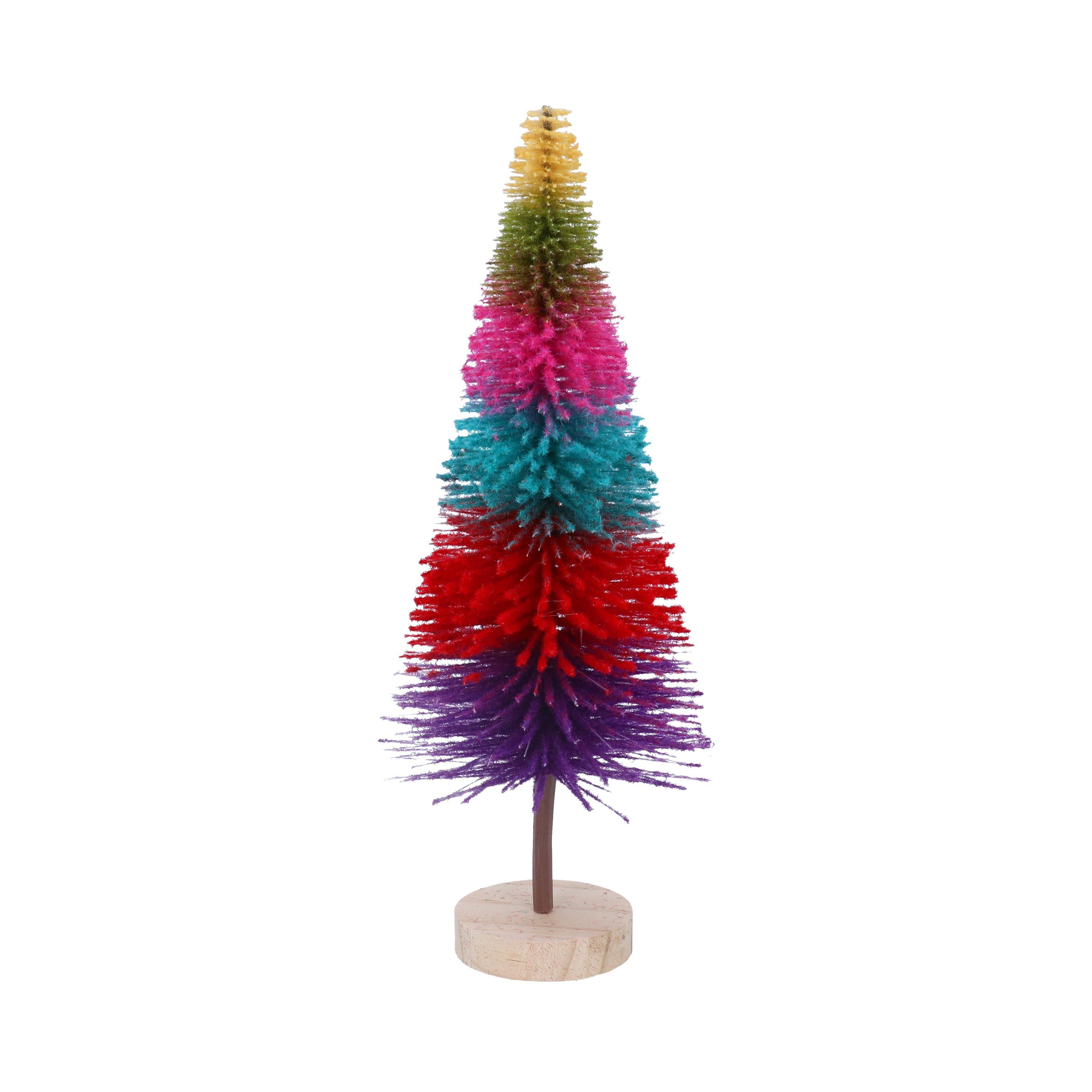 Rainbow - Gisela Graham - Bristle Tree Christmas Decoration