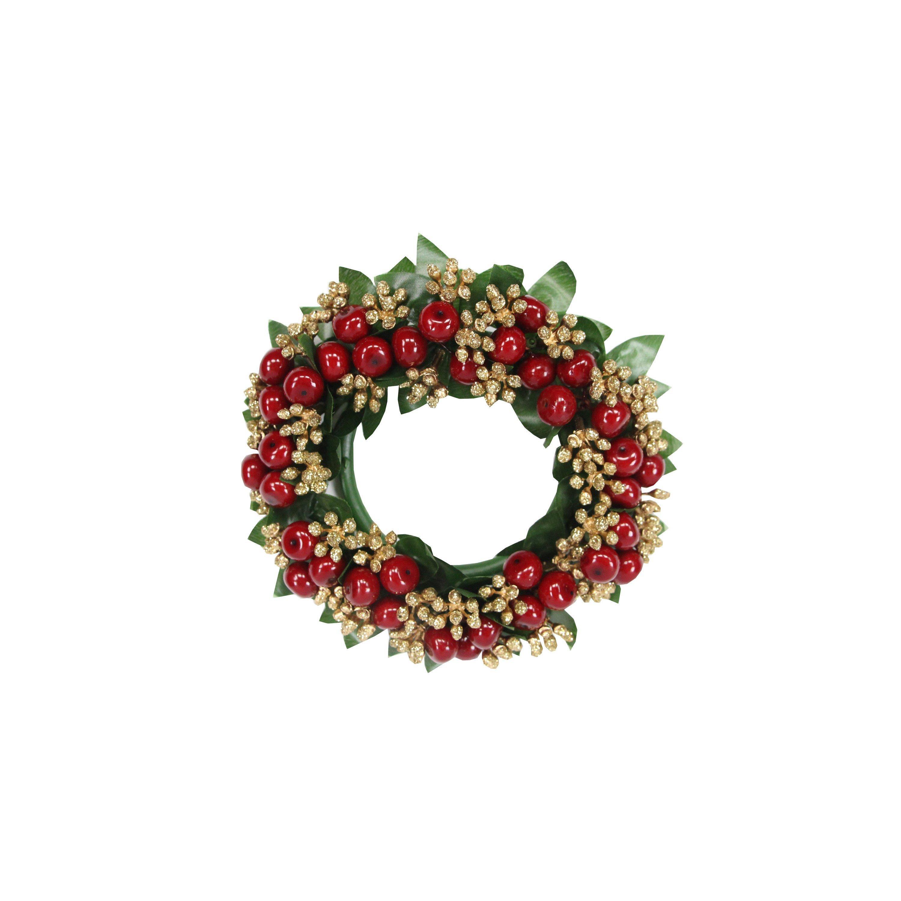 Red - Gisela Graham - Indoor Candle Holder Christmas Decoration