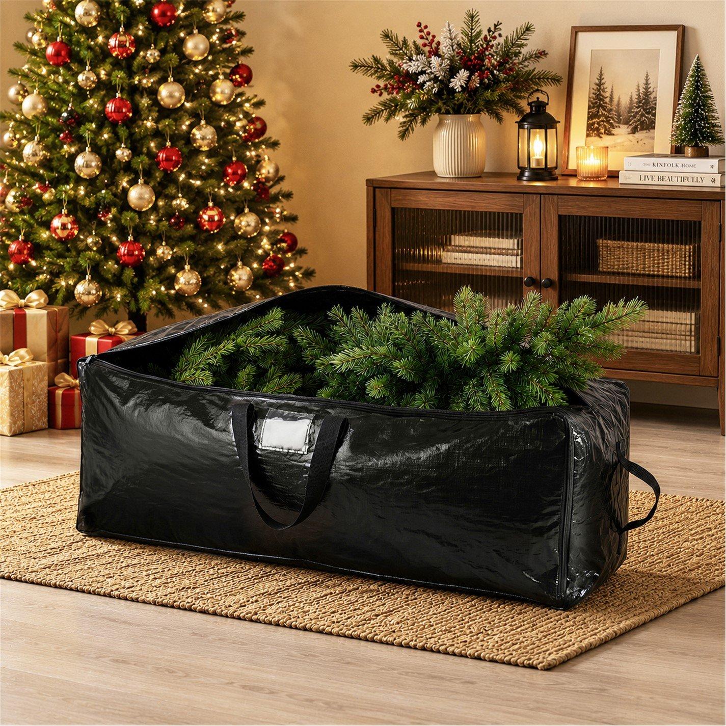 Black - The Spirit Of Christmas - Christmas Tree Storage Bag - 1