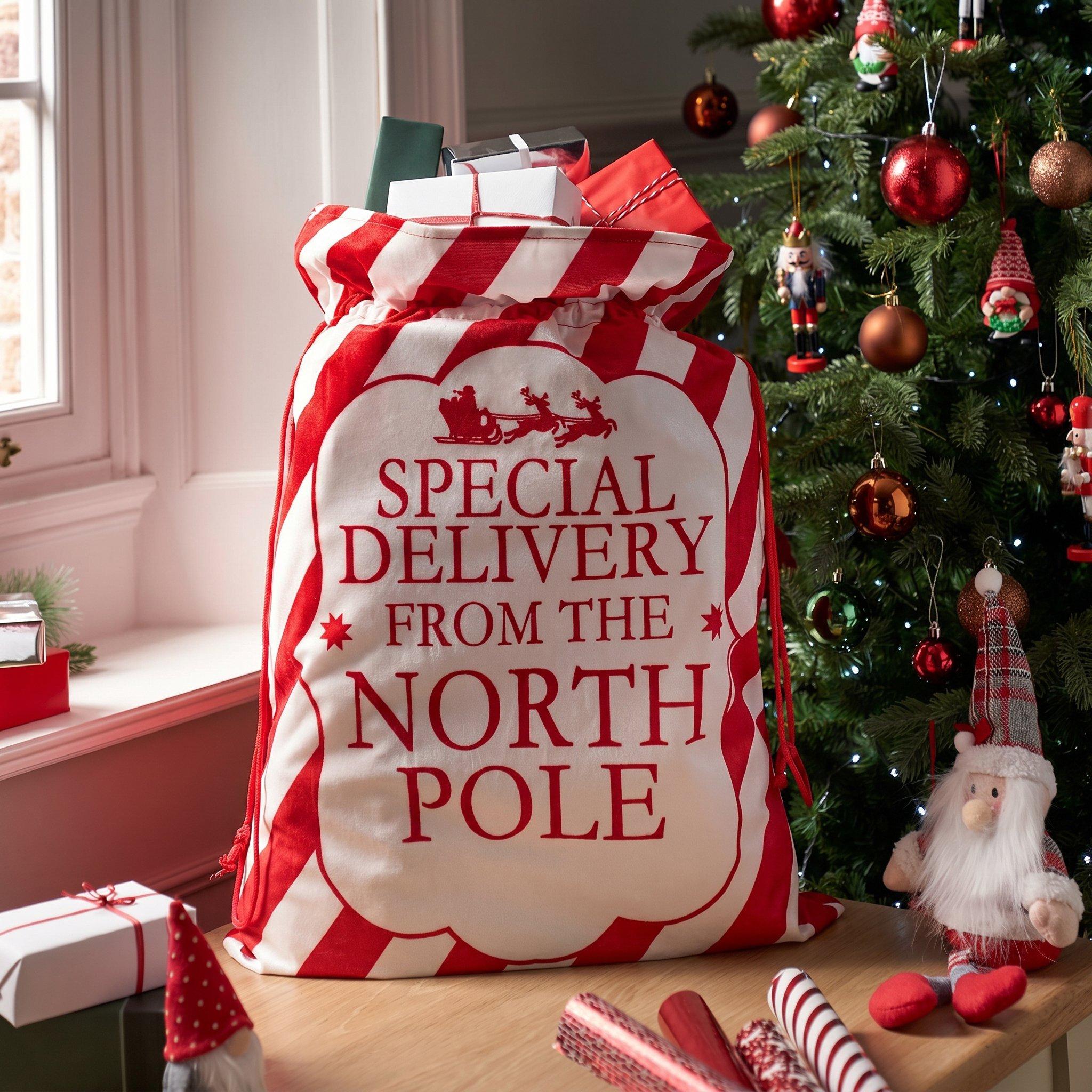 Rode Streep - The Spirit Of Christmas - Special Delivery Present Sack - 1