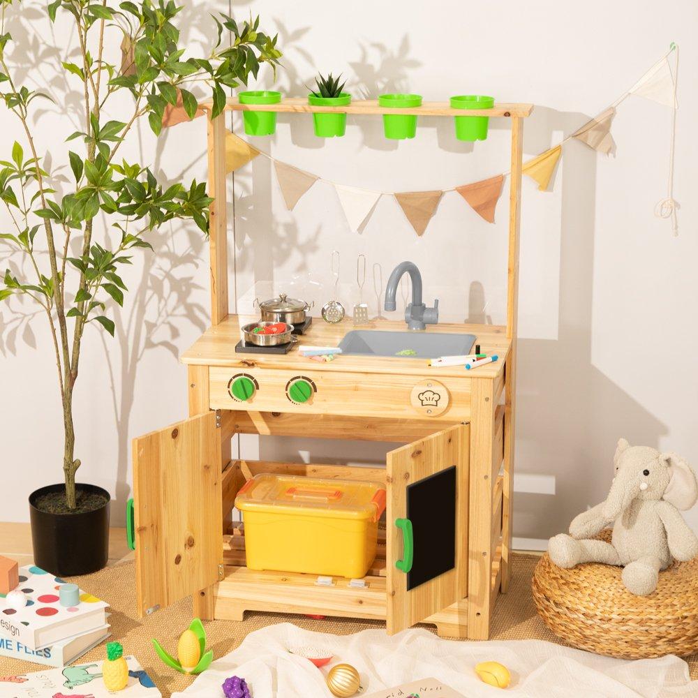 Multi - Tooky Toy - Wooden Creative Mud Kitchen - 2