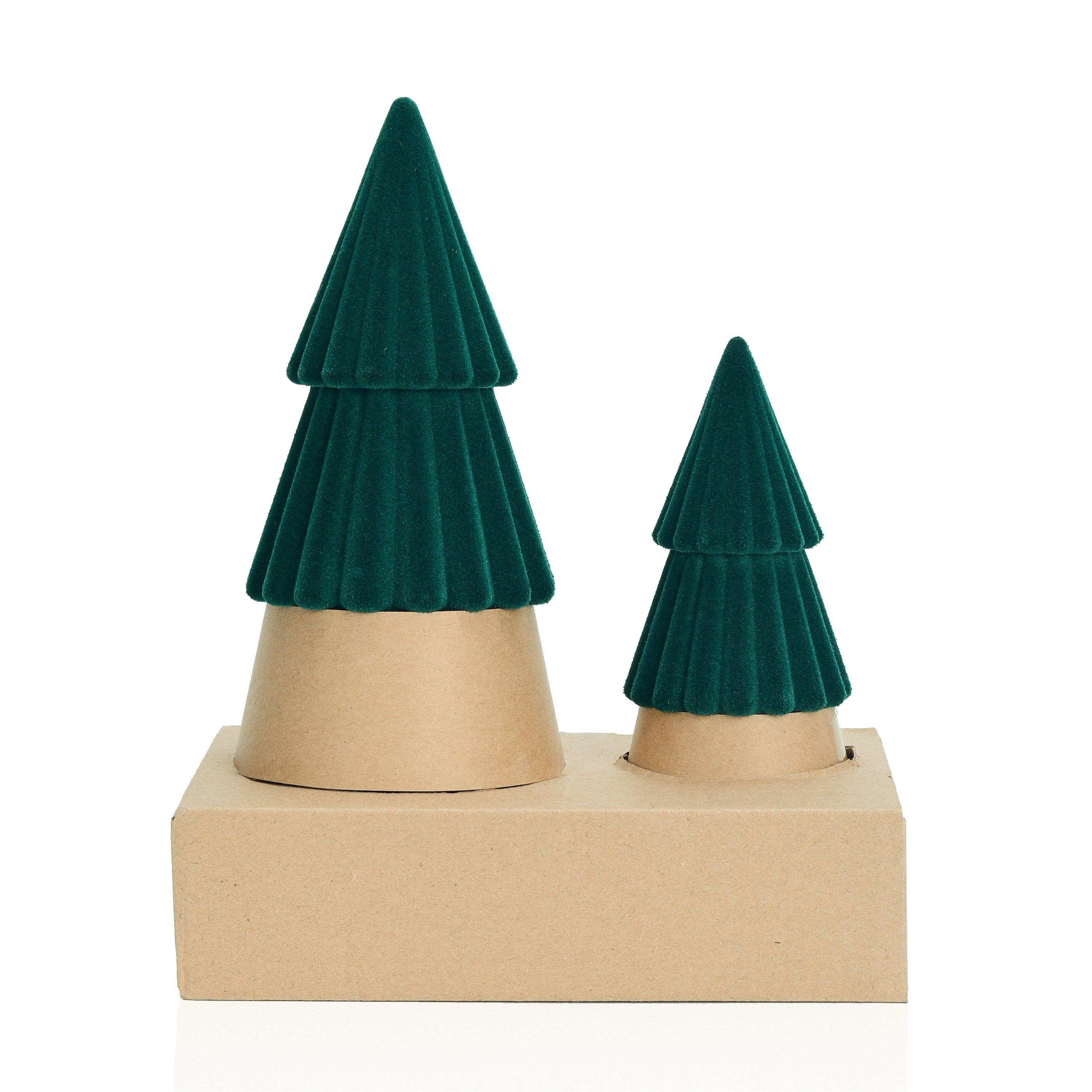 Trees - The Spirit Of Christmas - Flocked Winter Trees Set of 2 - 3