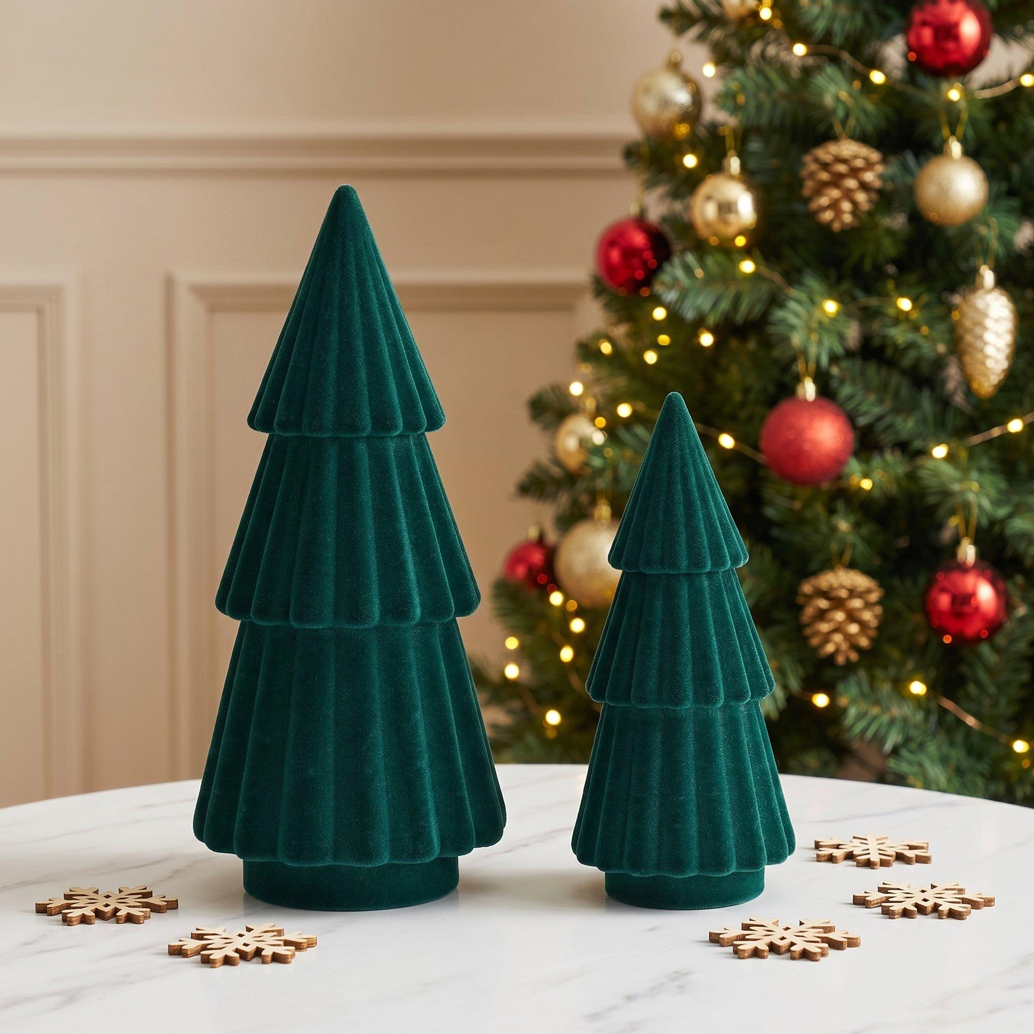 Trees - The Spirit Of Christmas - Flocked Winter Trees Set of 2 - 5