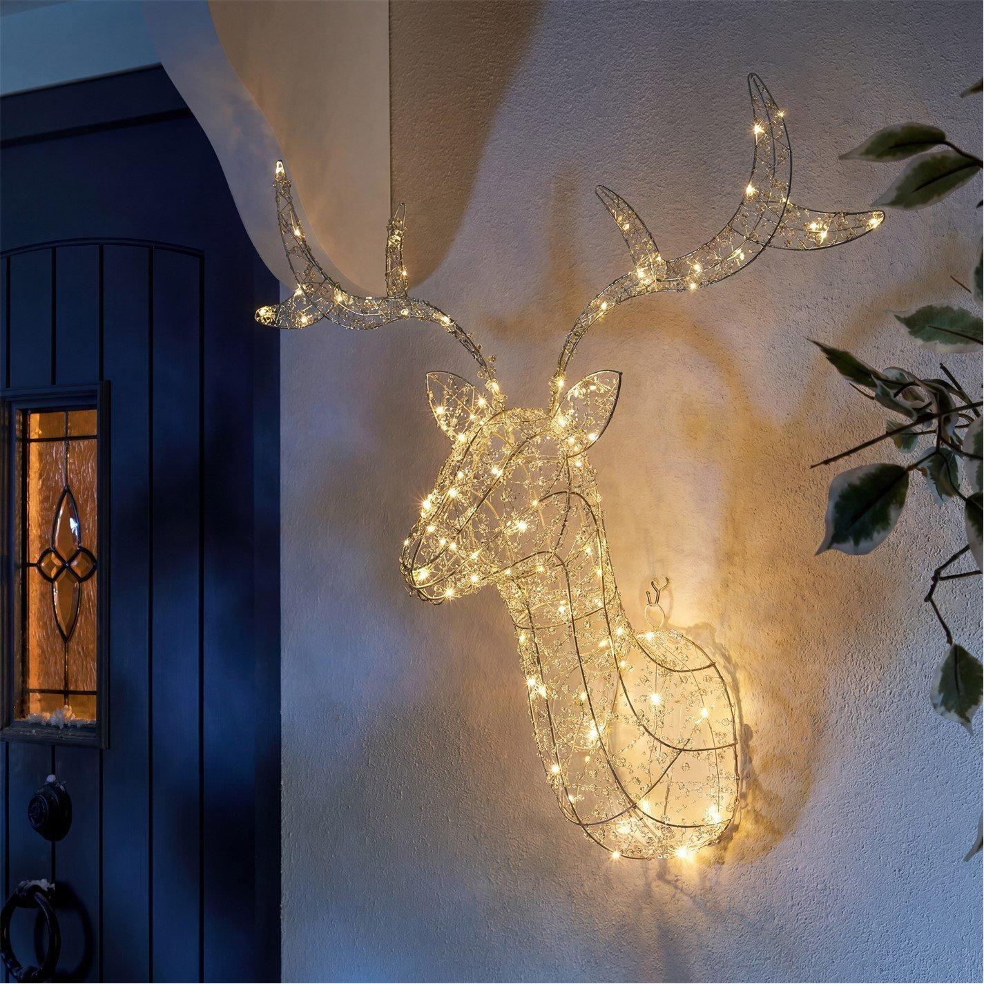 Clear - The Spirit Of Christmas - Stag Head with Lights - 1