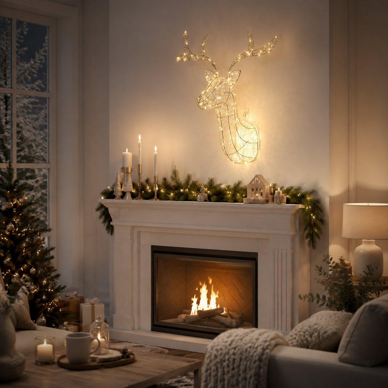 Clear - The Spirit Of Christmas - Stag Head with Lights - 2