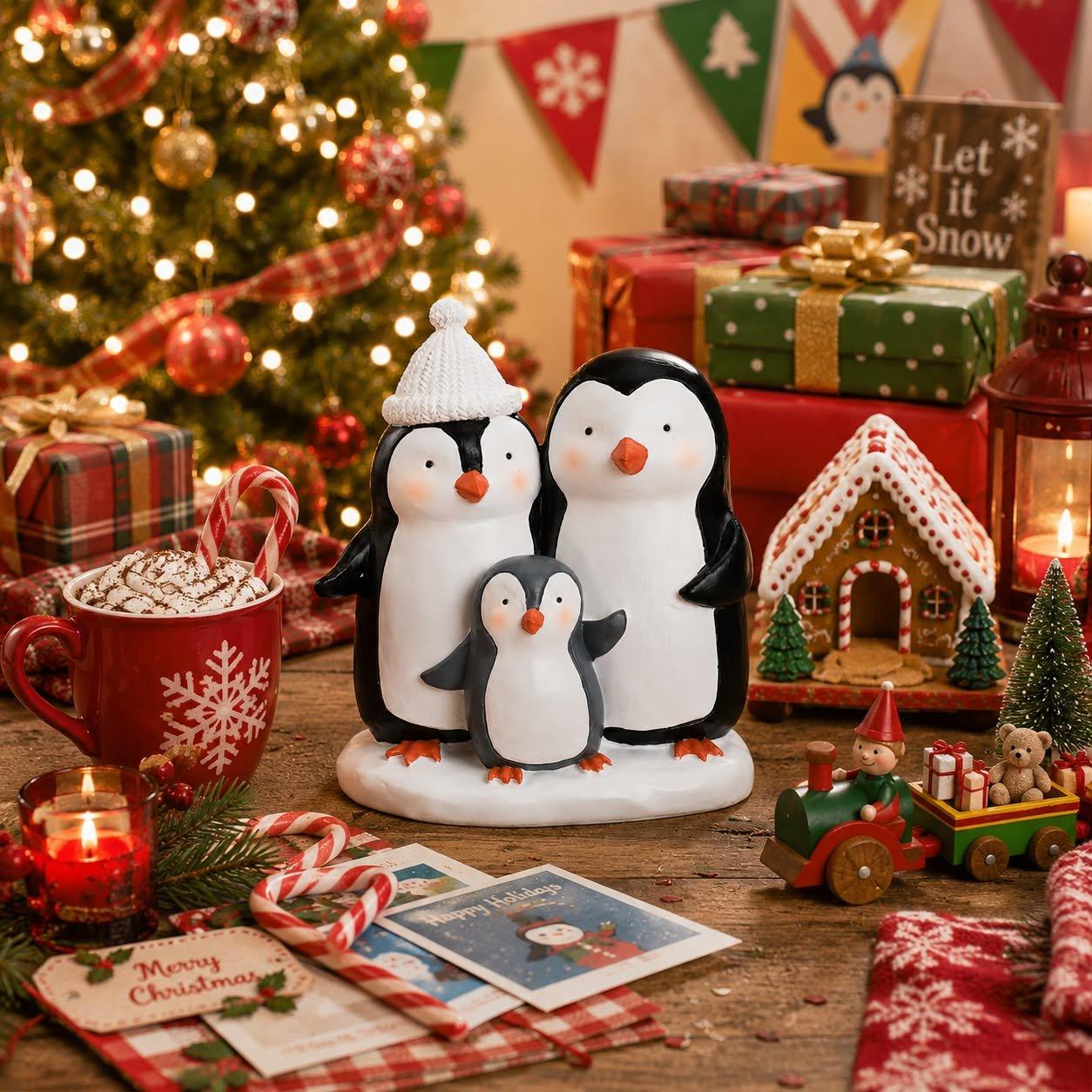 Penguin - The Spirit Of Christmas - Penguin Family Ornament - 1