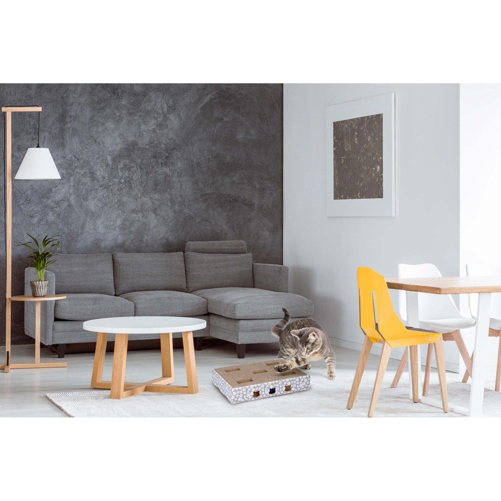 White - Edco - Cat Scratch Board with Play Balls - 4