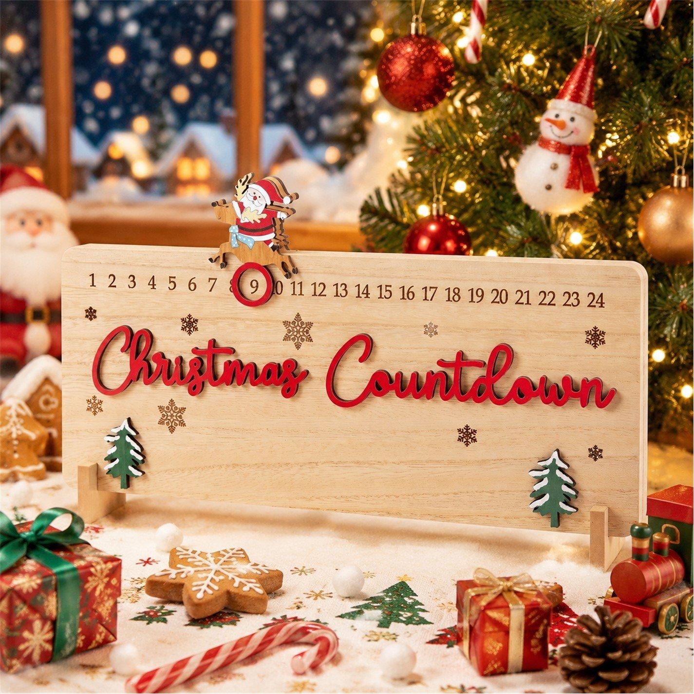 Wood - The Spirit Of Christmas - Christmas Countdown Ornament - 1
