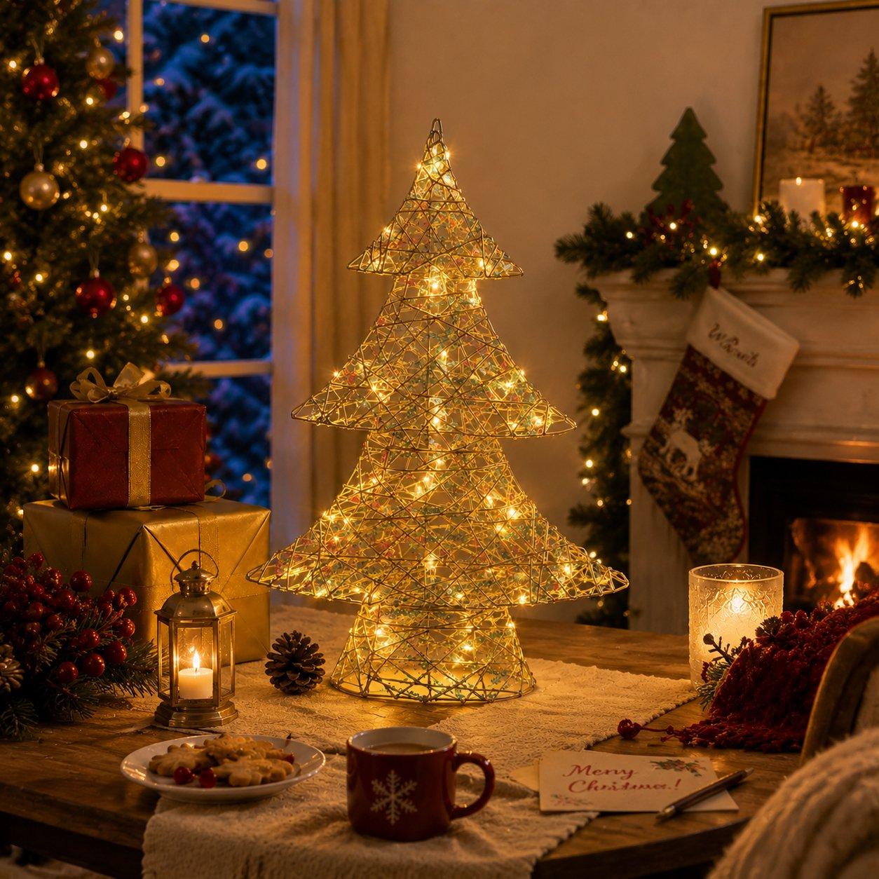 Gld Holographic - The Spirit Of Christmas - Holographic Tree with Lights - 2
