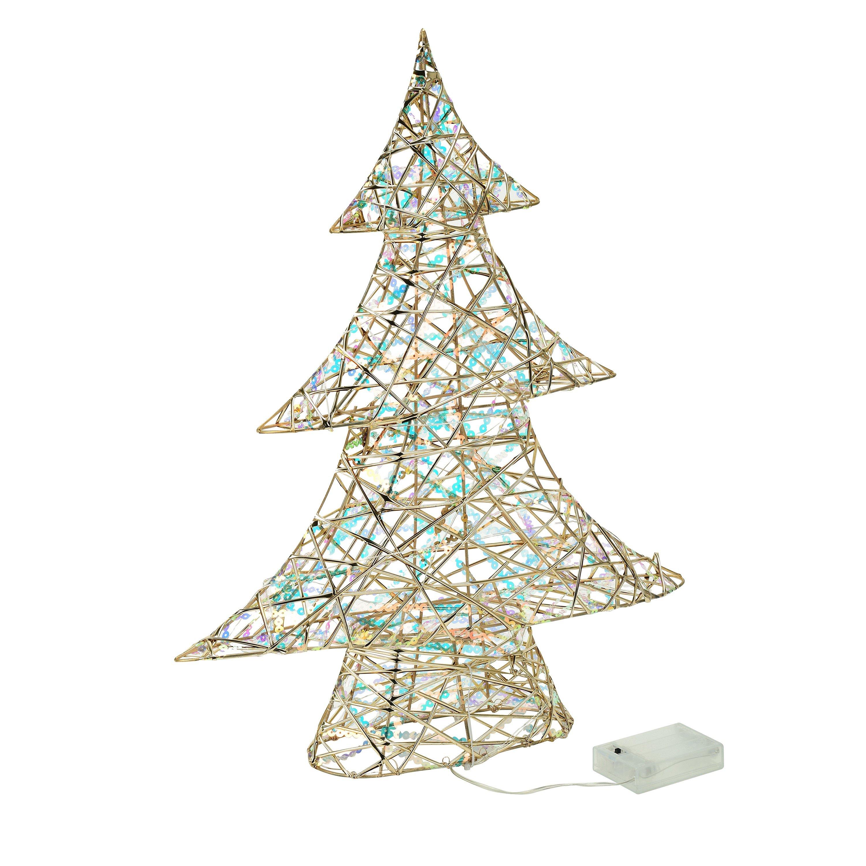 Gld Holographic - The Spirit Of Christmas - Holographic Tree with Lights - 3