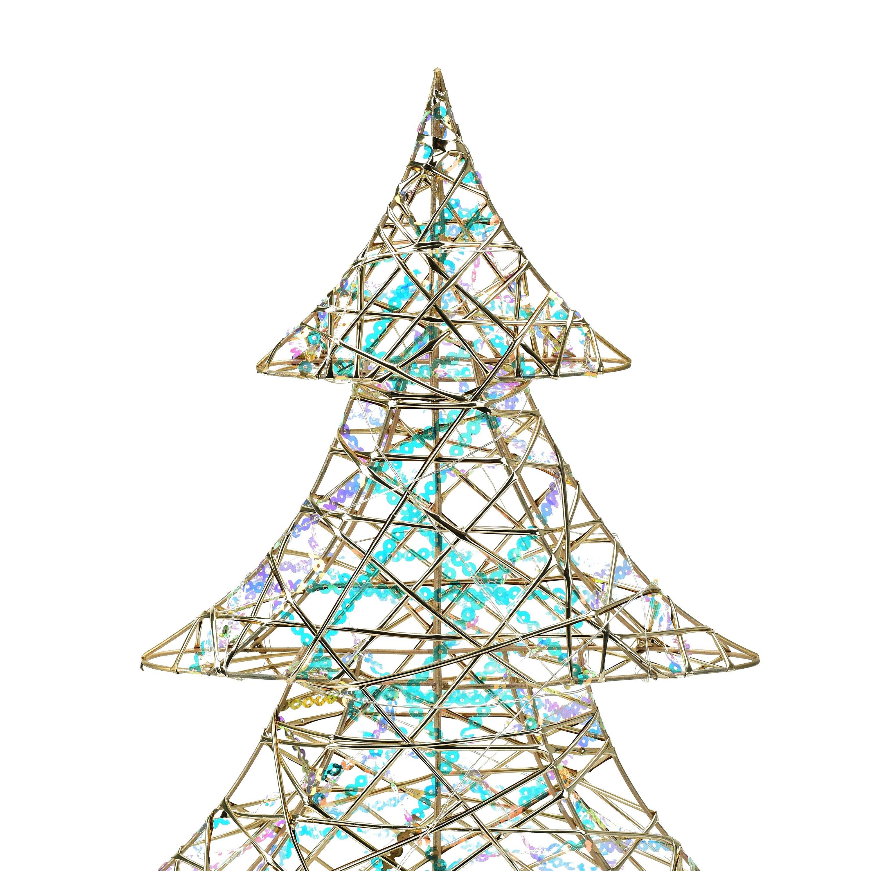 Gld Holographic - The Spirit Of Christmas - Holographic Tree with Lights - 4