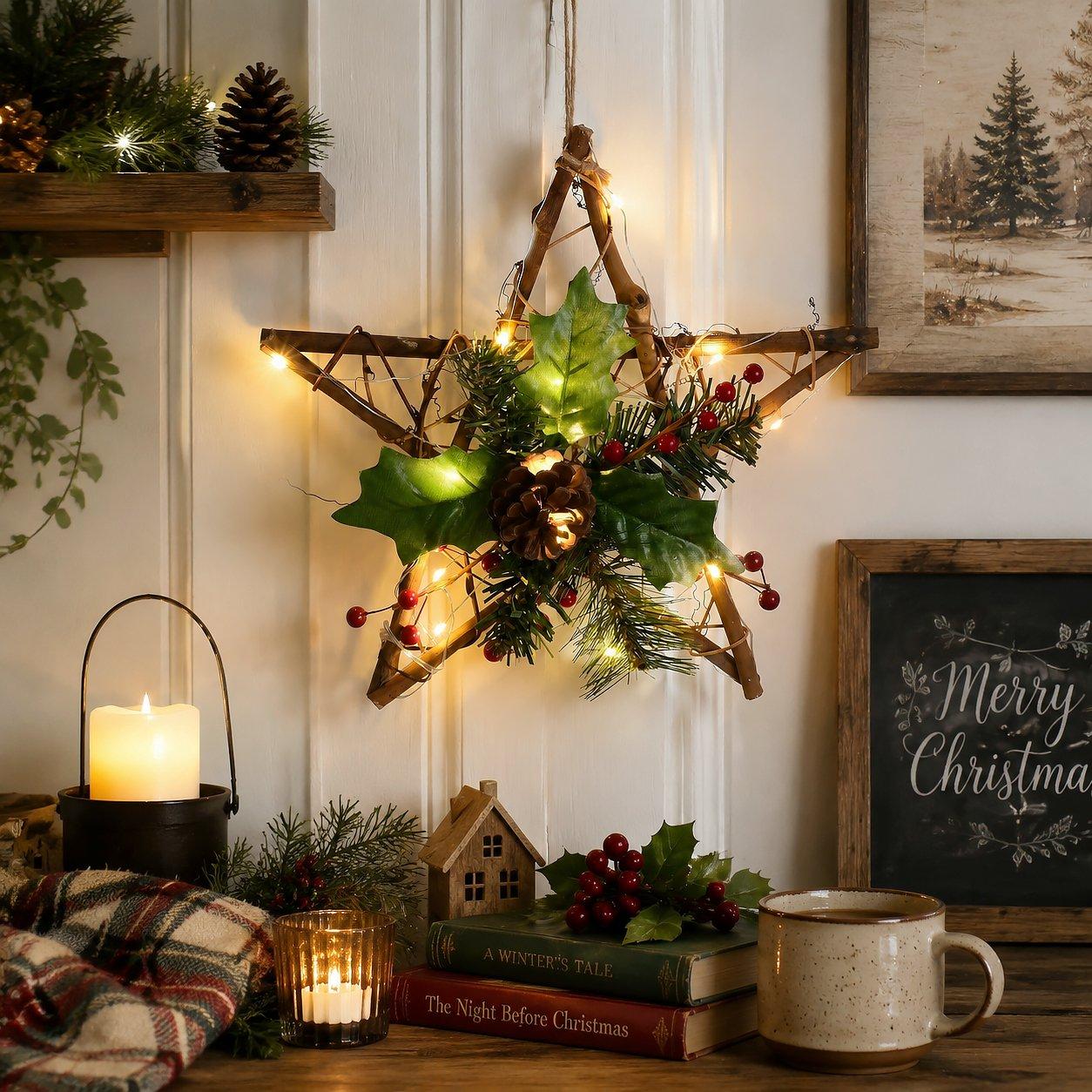 Berries - The Spirit Of Christmas - Light Up Hanging Star - 1