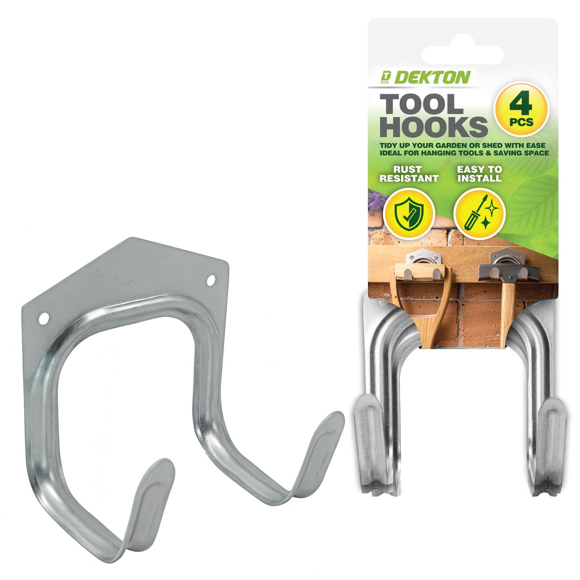 Silver - Dekton - 4 Piece Garden Tool Hook Set - 1