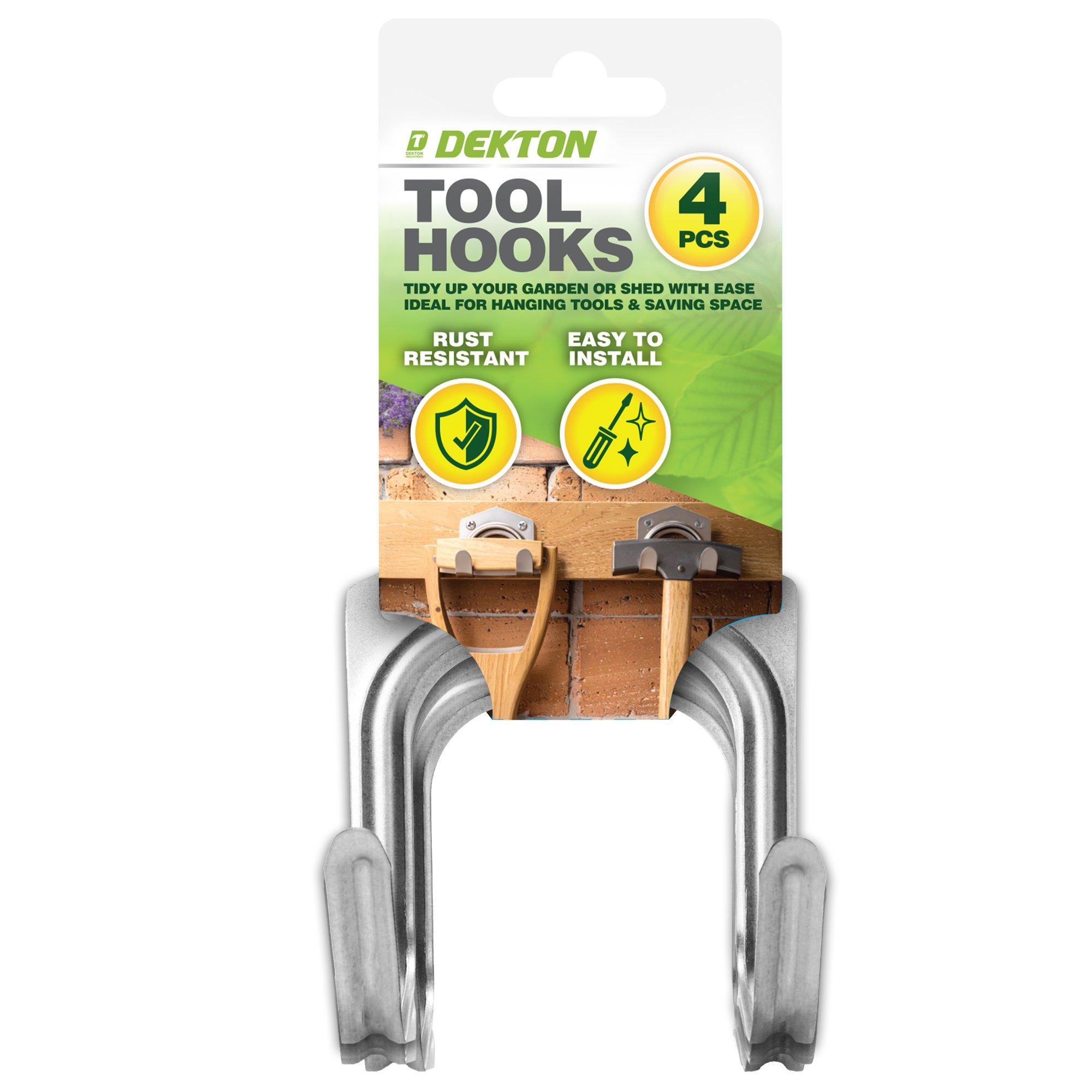 Silver - Dekton - 4 Piece Garden Tool Hook Set - 2