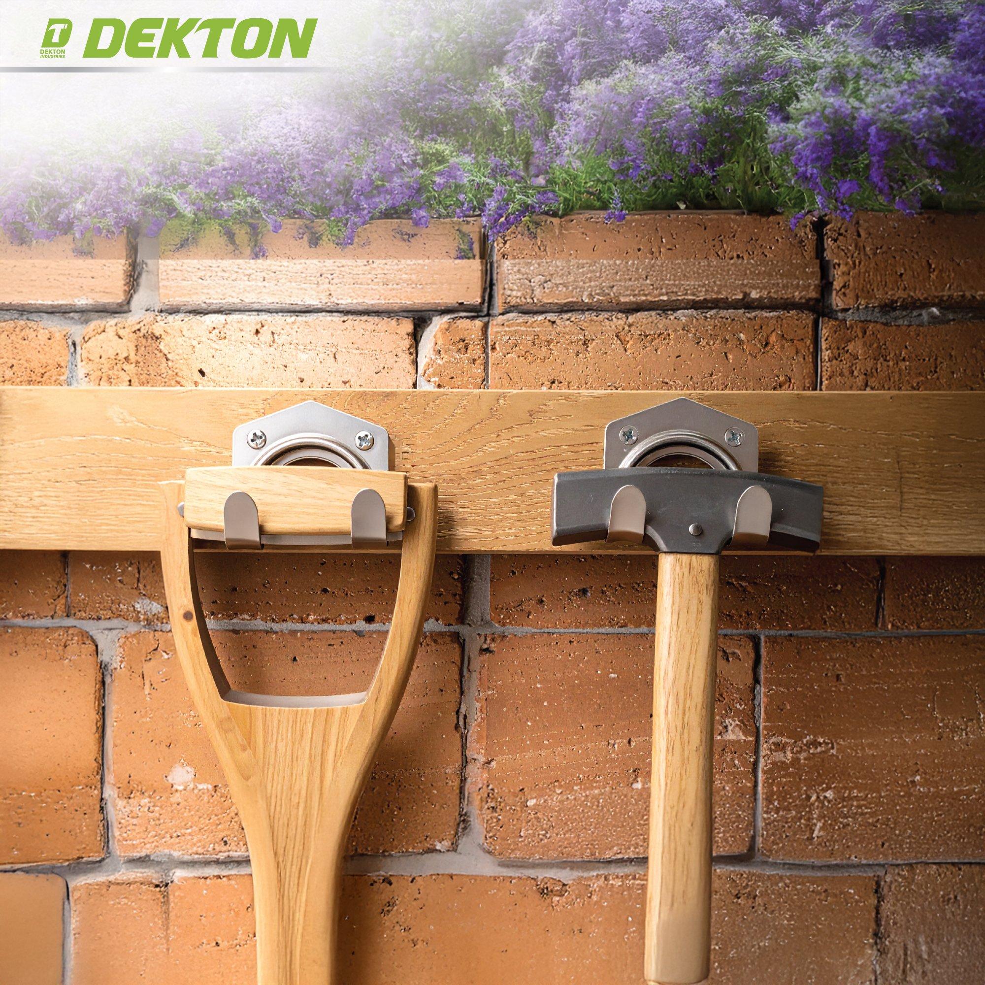 Silver - Dekton - 4 Piece Garden Tool Hook Set - 5