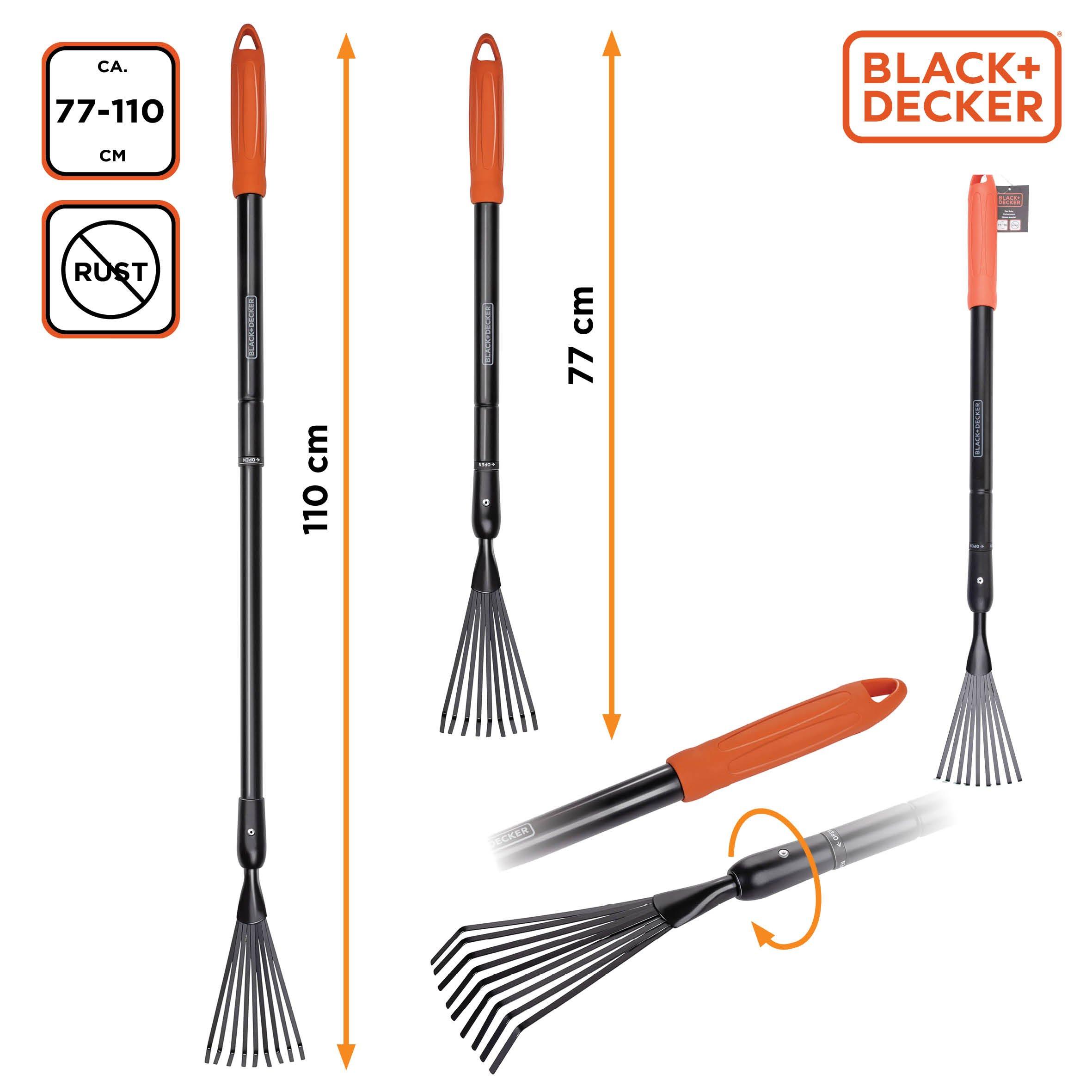 None - Black and Decker - Black and Decker Hand Rake Garden Tool - 6