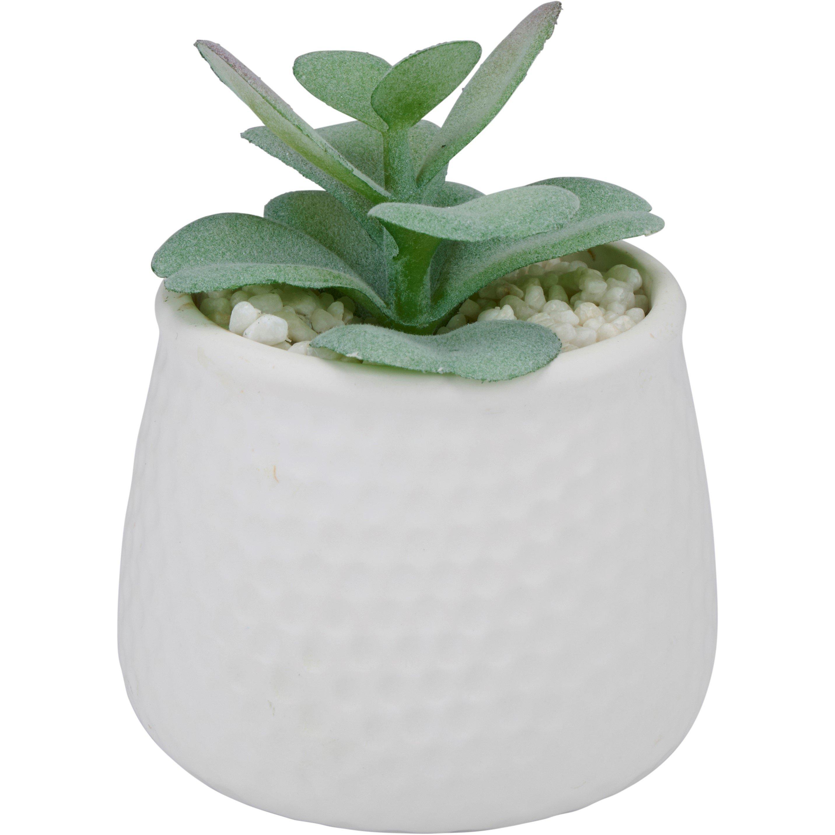 White - Arti Casa - Artificial Plant in Pot 8.5x12cm - 4