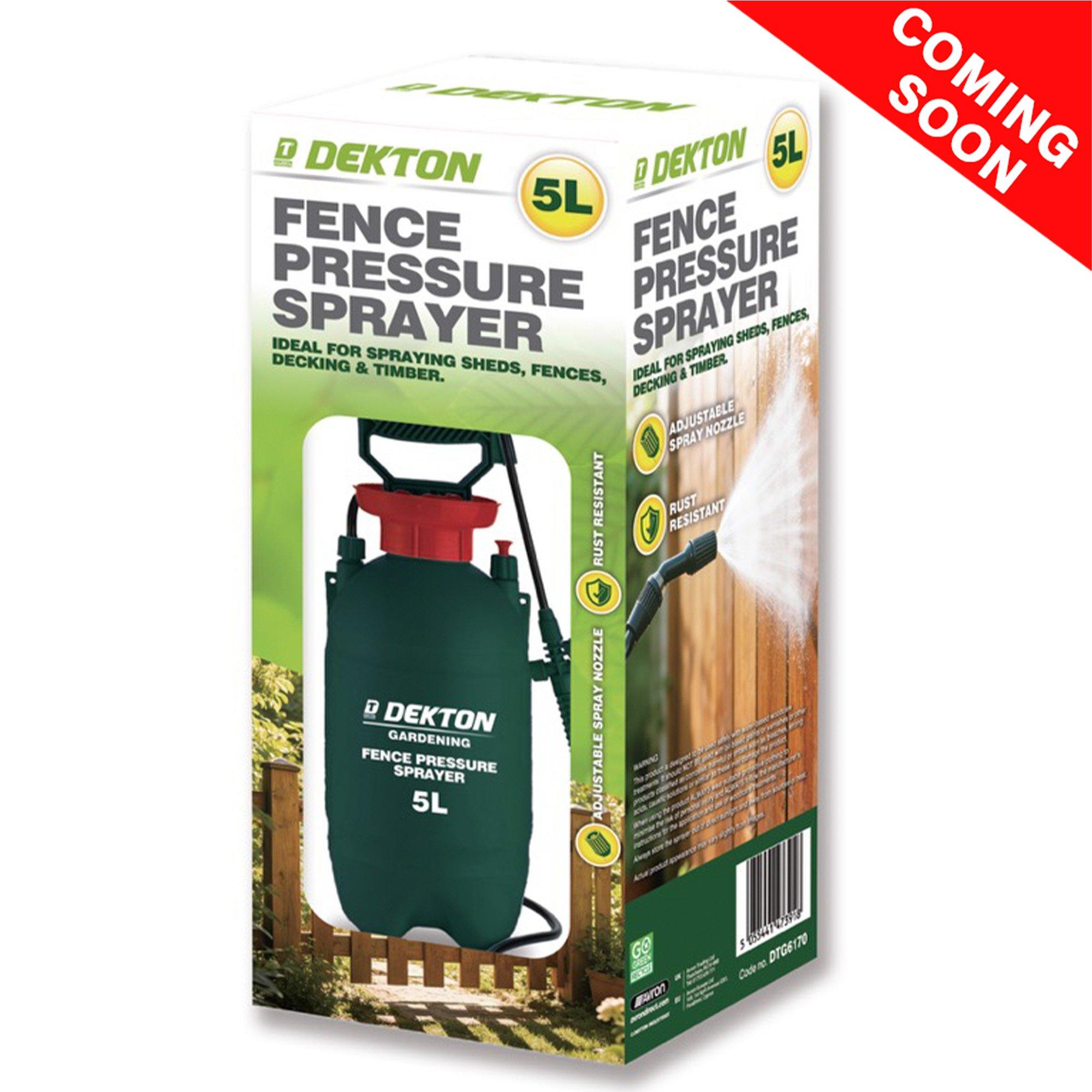 Green/Red - Dekton - 5 Litre Fence Pressure Sprayer - 1