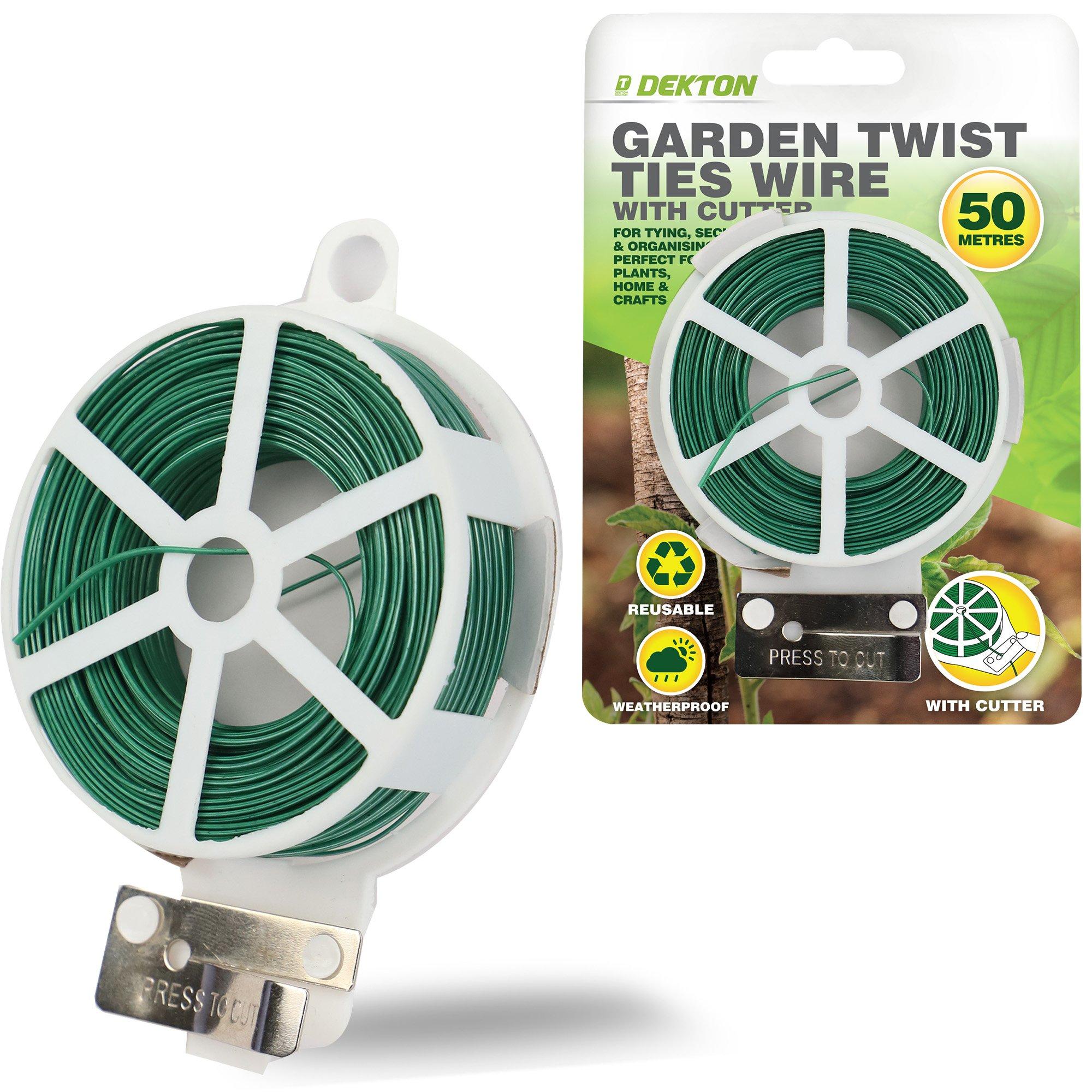 Green - Dekton - Dekton 50M Garden Twist Tie - 1