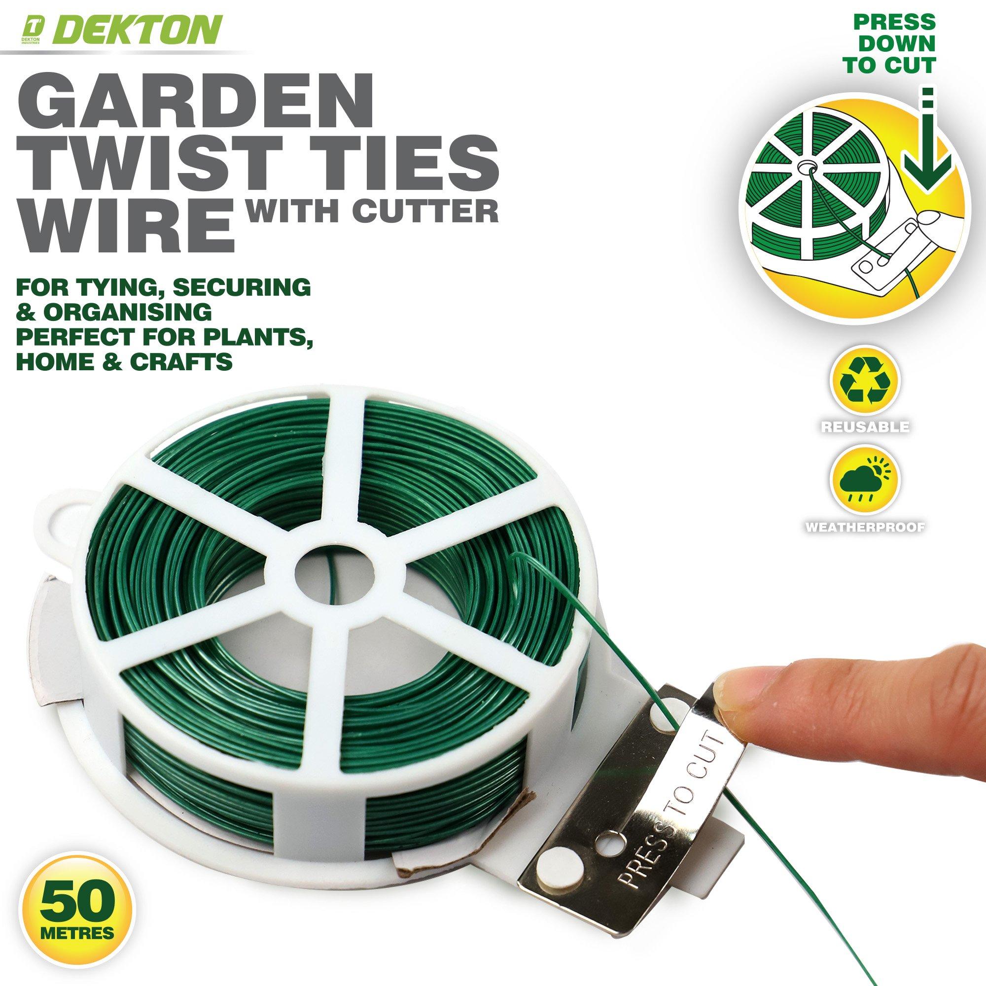 Green - Dekton - Dekton 50M Garden Twist Tie - 4