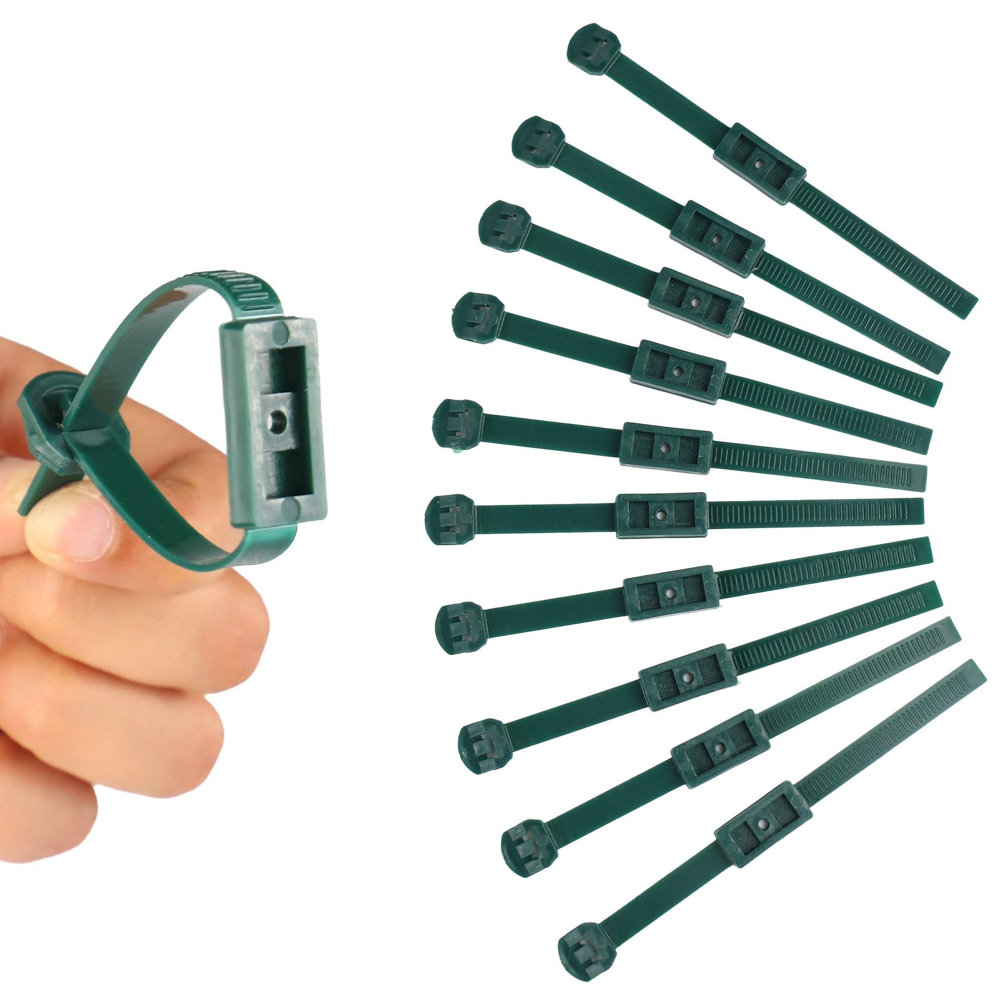 Green - Dekton - Dekton 10pc Plant Ties - 3