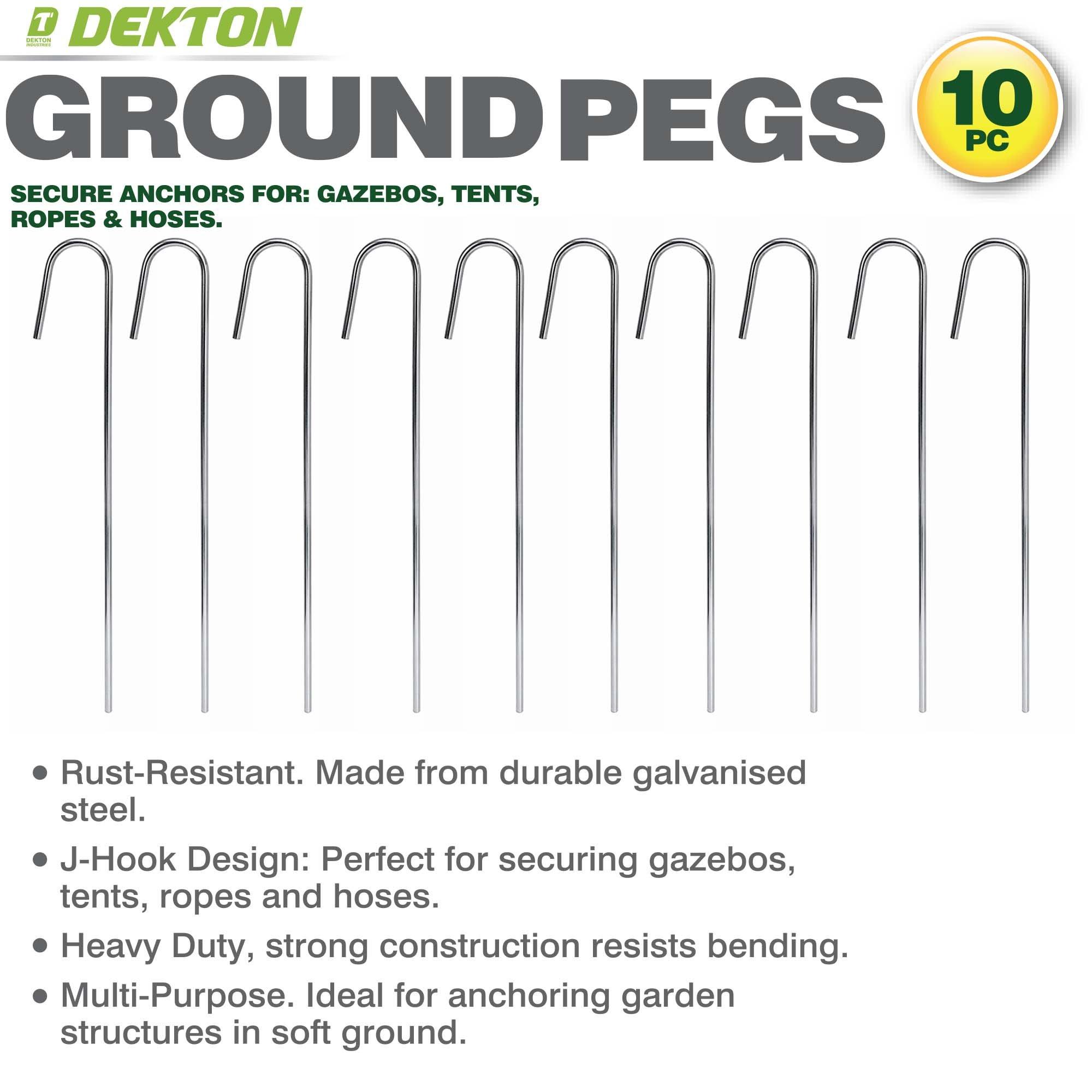 White - Dekton - Dekton 10pc Ground Peg Set. - 4