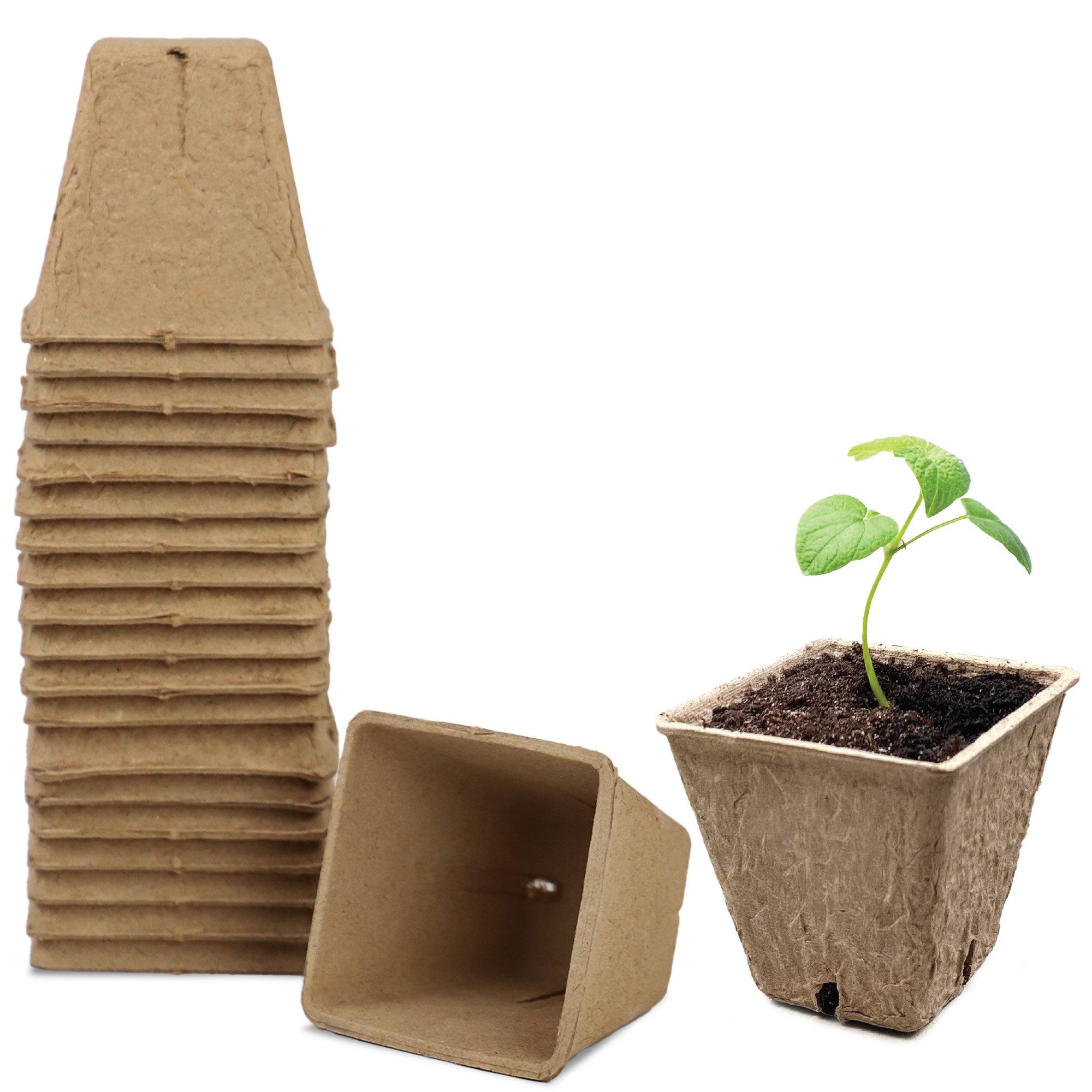 Castanho - Dekton - Dekton Square Paper Plant Pots - 2