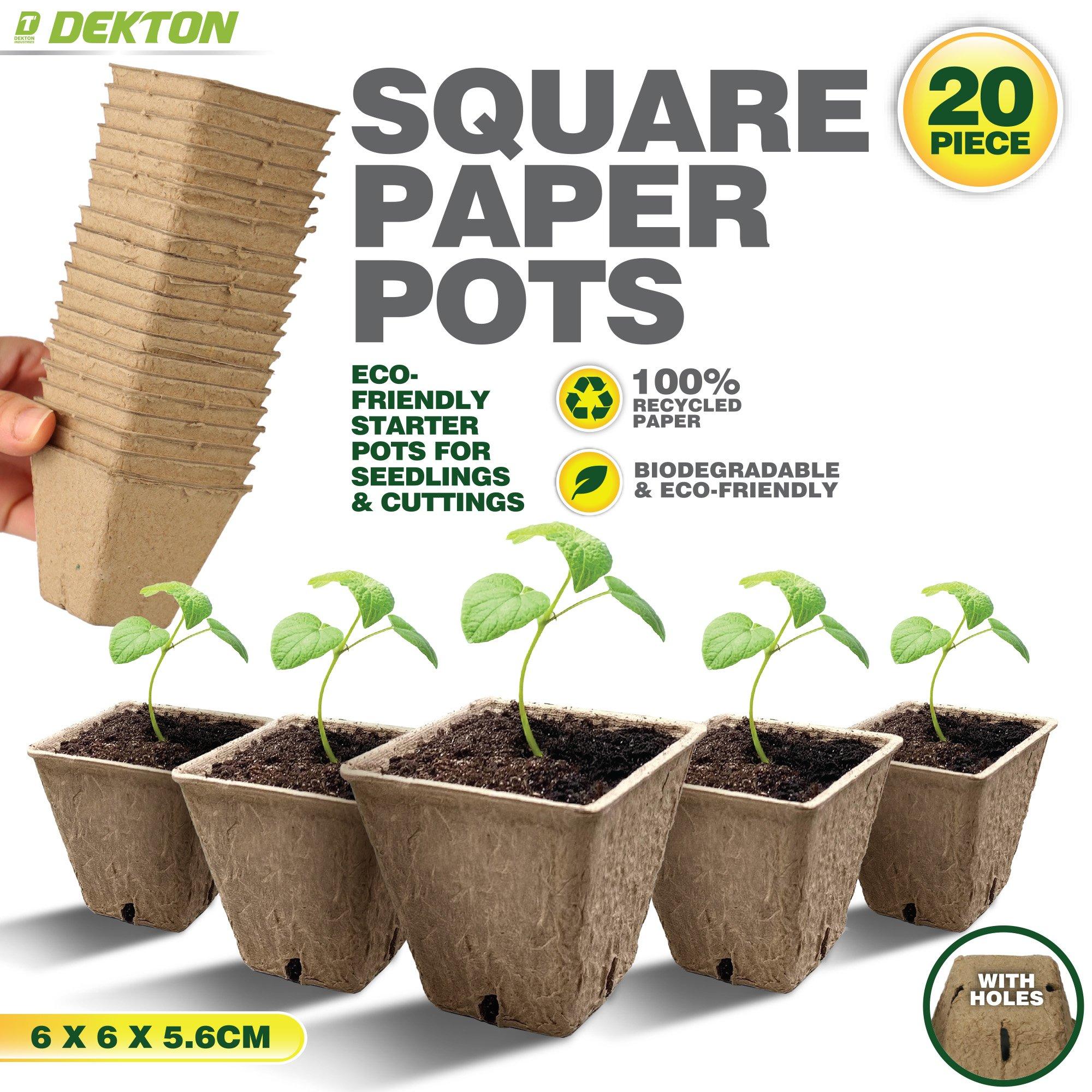 Castanho - Dekton - Dekton Square Paper Plant Pots - 3