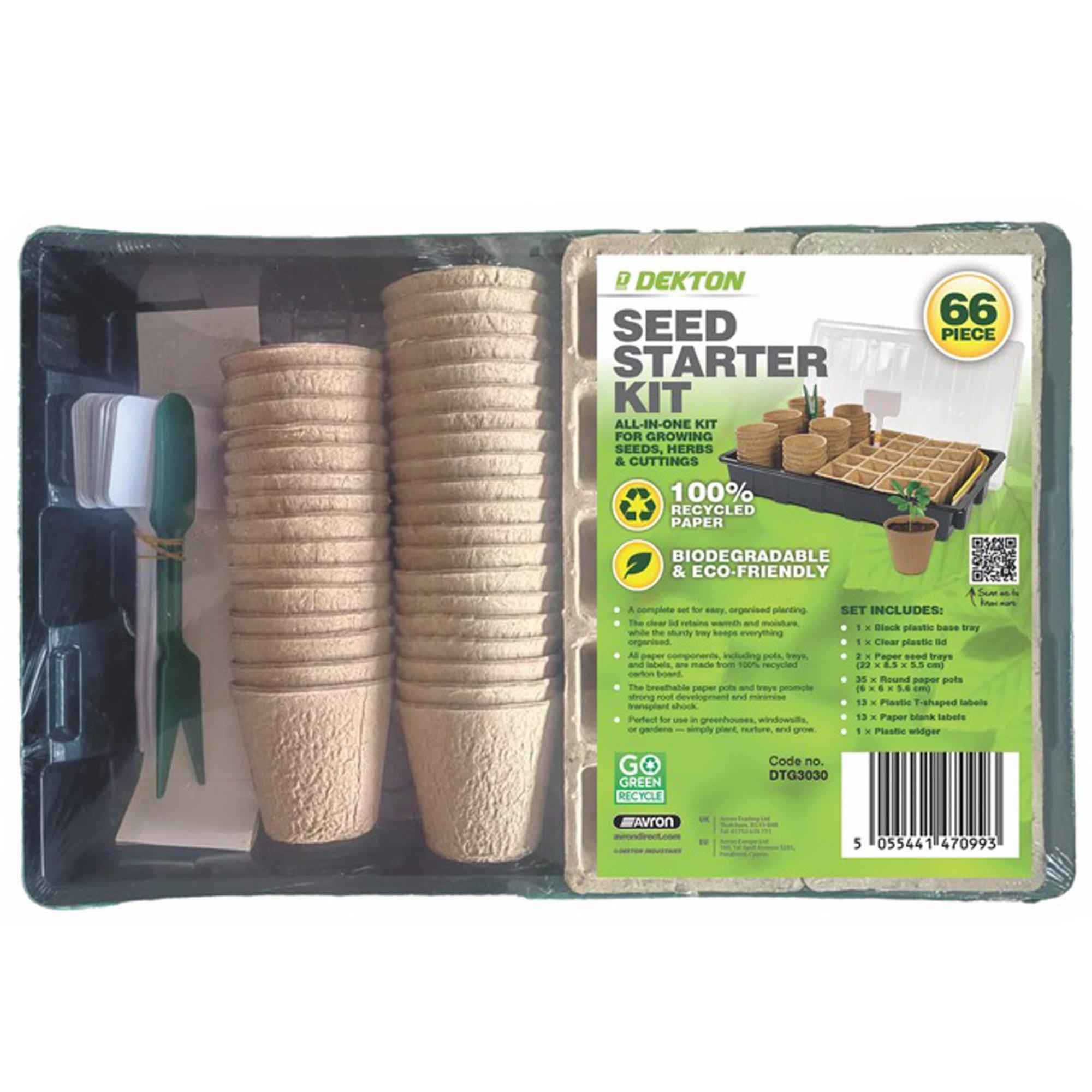 Dekton  66 Piece Seed Starter Kit - Black