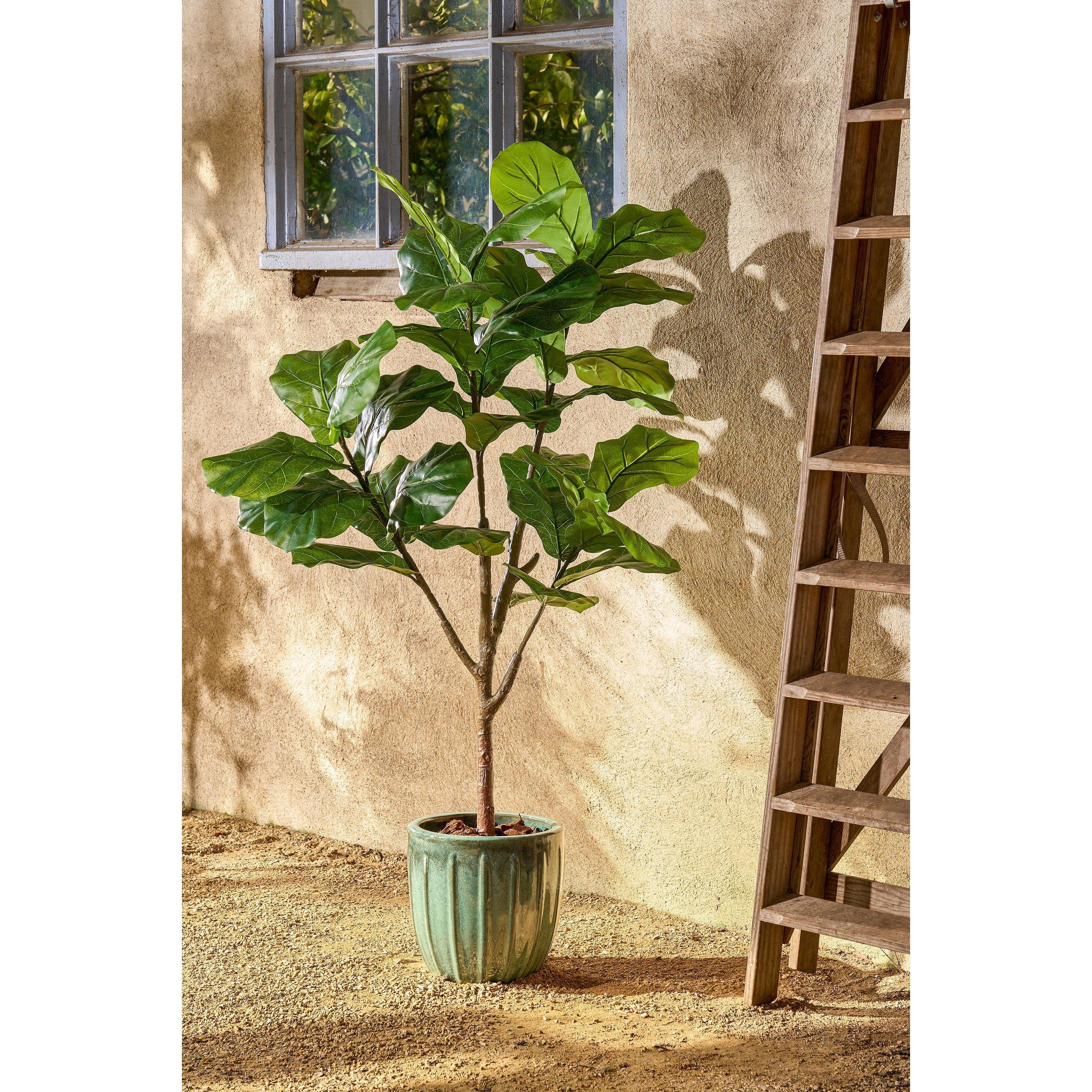 Green - Mica - Ficus Lyrata in pot green waterproof & UV resistant - 8