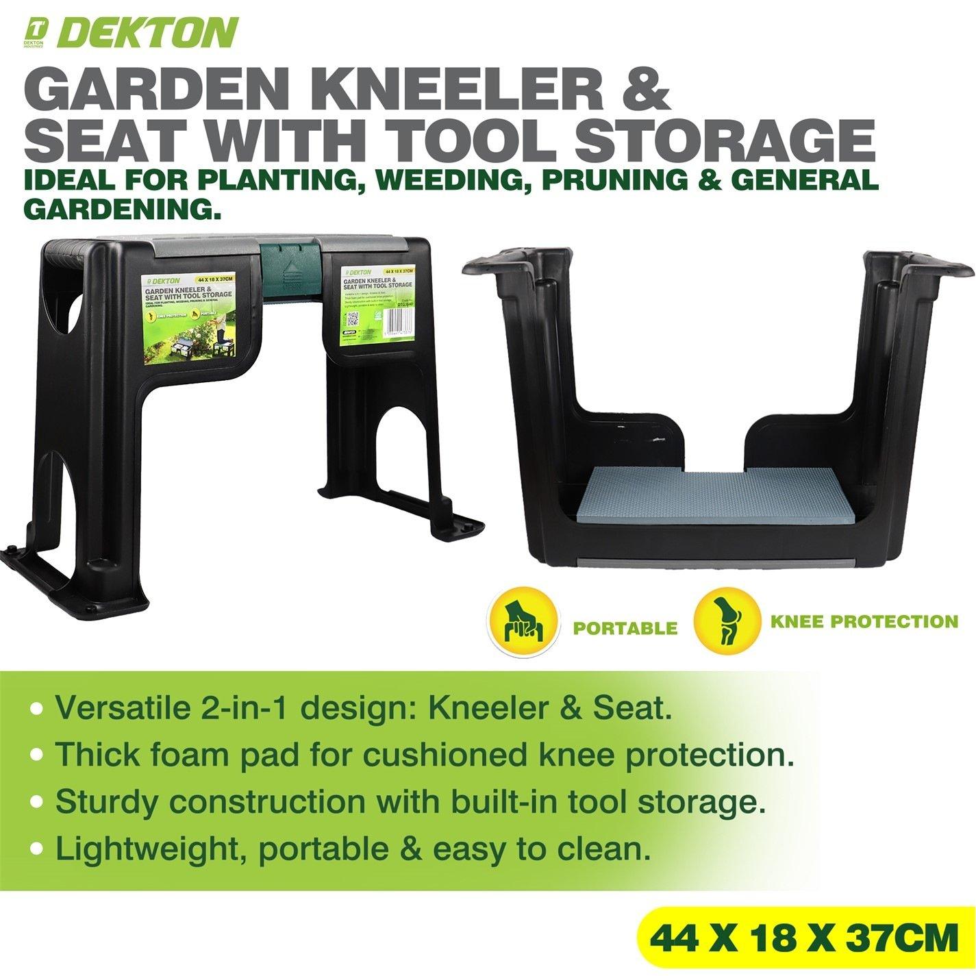 Grey - Dekton - Dekton Garden Kneeler and Seat with tool storage - 1