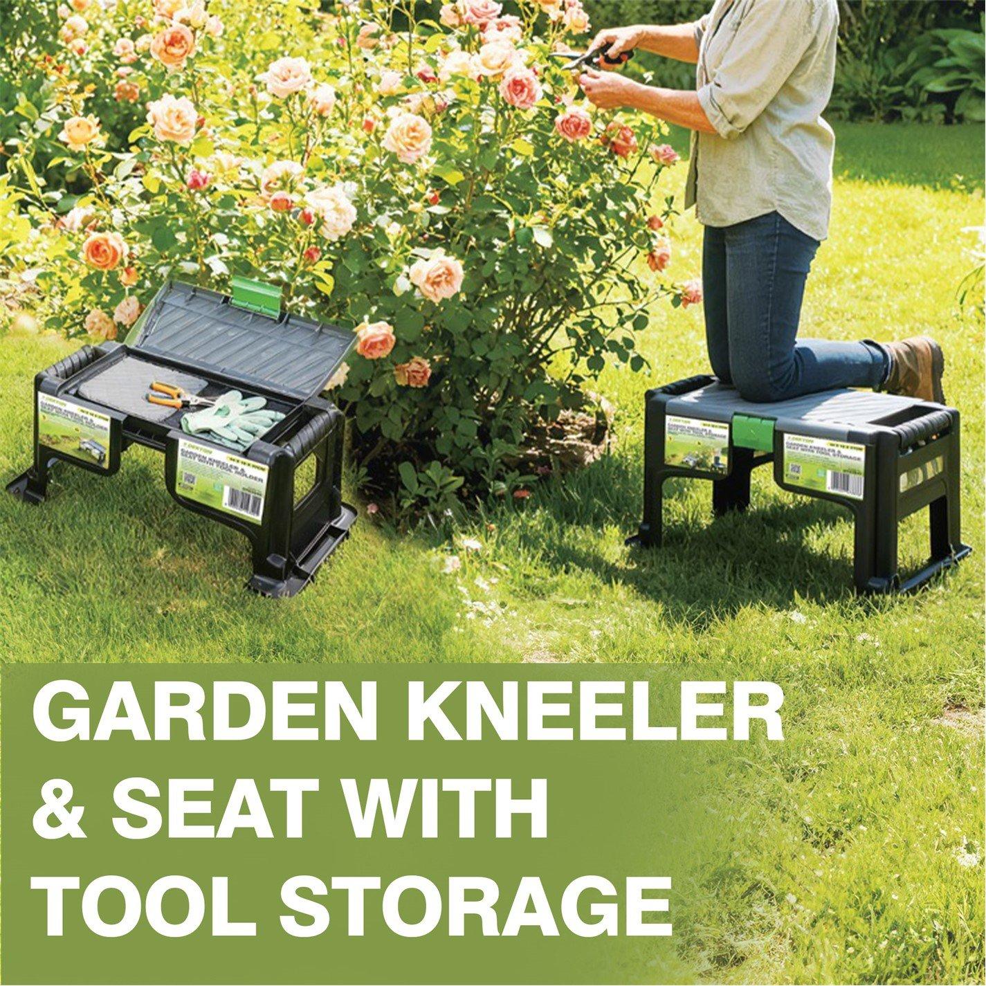Grey - Dekton - Dekton Garden Kneeler and Seat with tool storage - 2