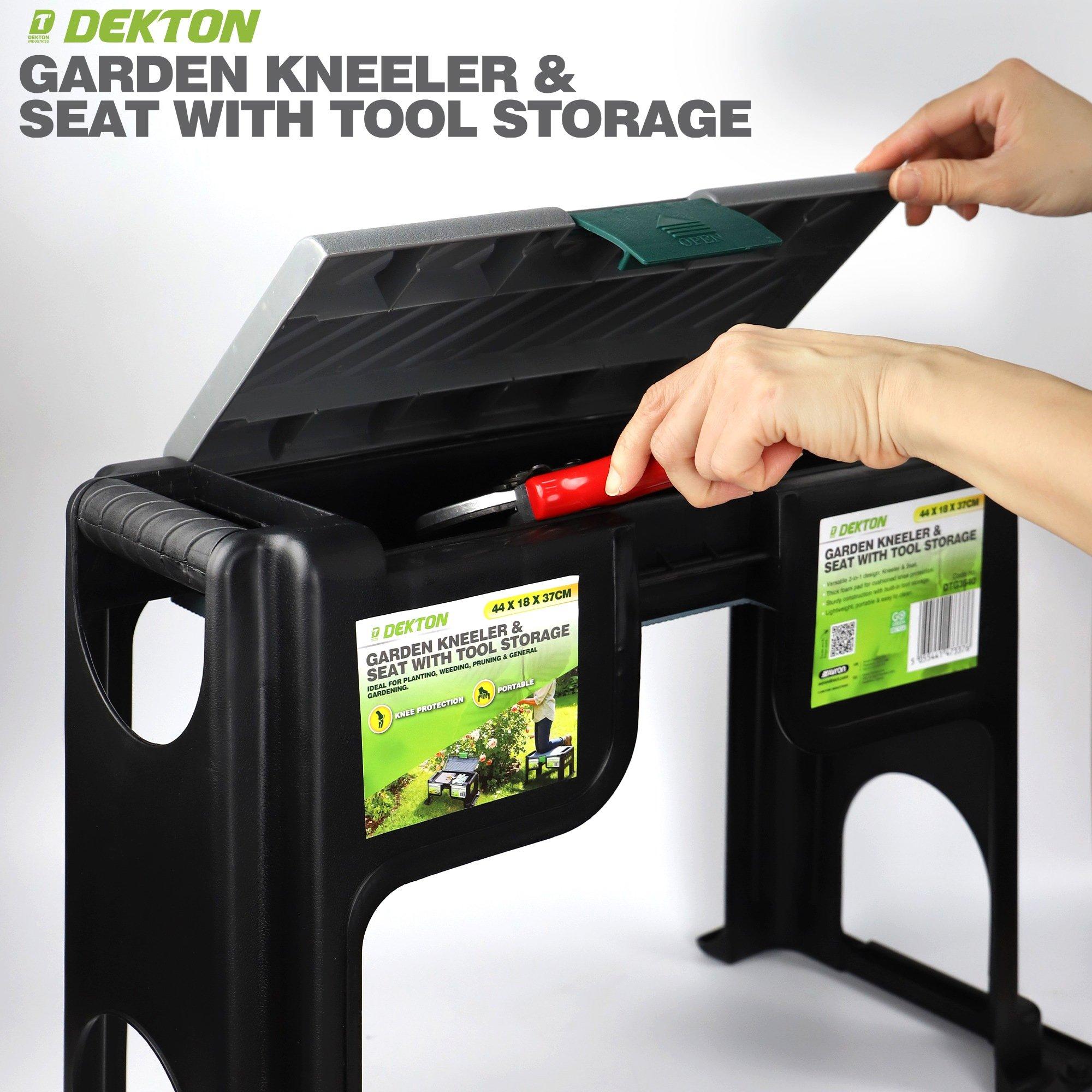 Grigio - Dekton - Dekton Garden Kneeler and Seat with tool storage - 4