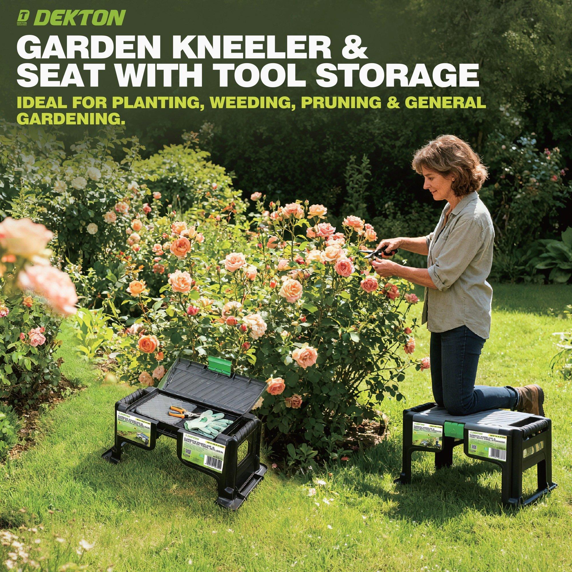 Grigio - Dekton - Dekton Garden Kneeler and Seat with tool storage - 6