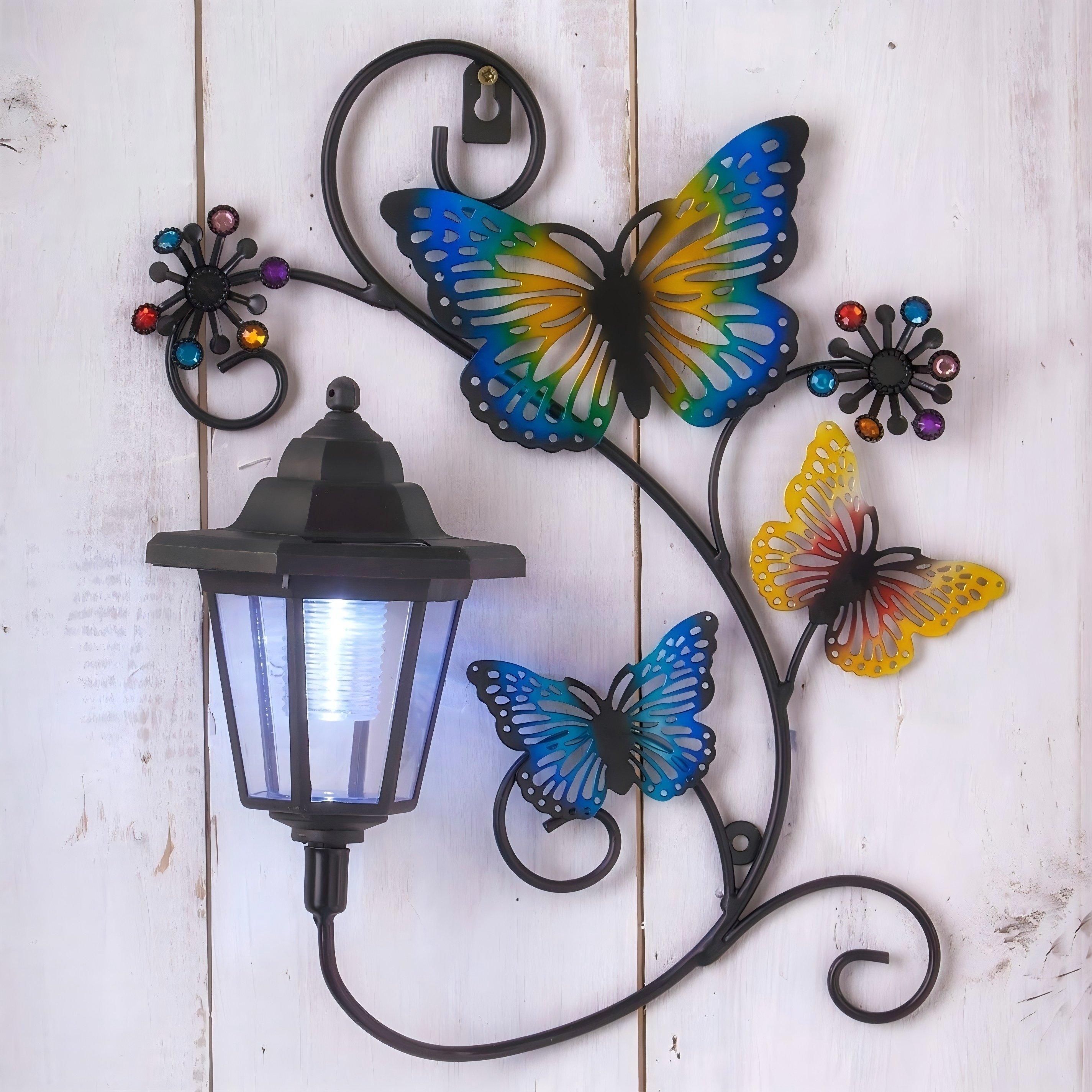 Linea Solar Butterfly Wall Plaque 63