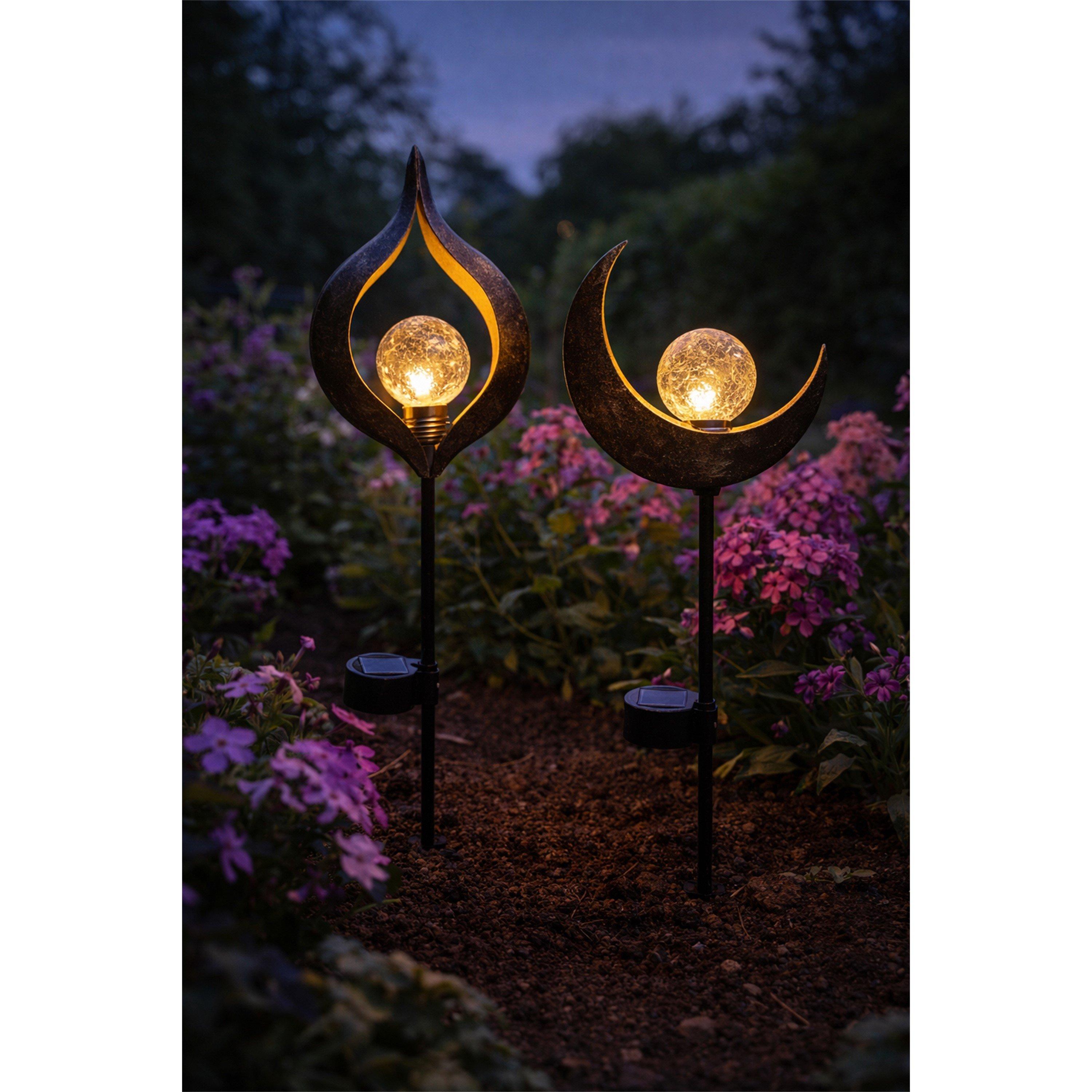 Linea  Solar Stake Lights 63 Sun And Moon