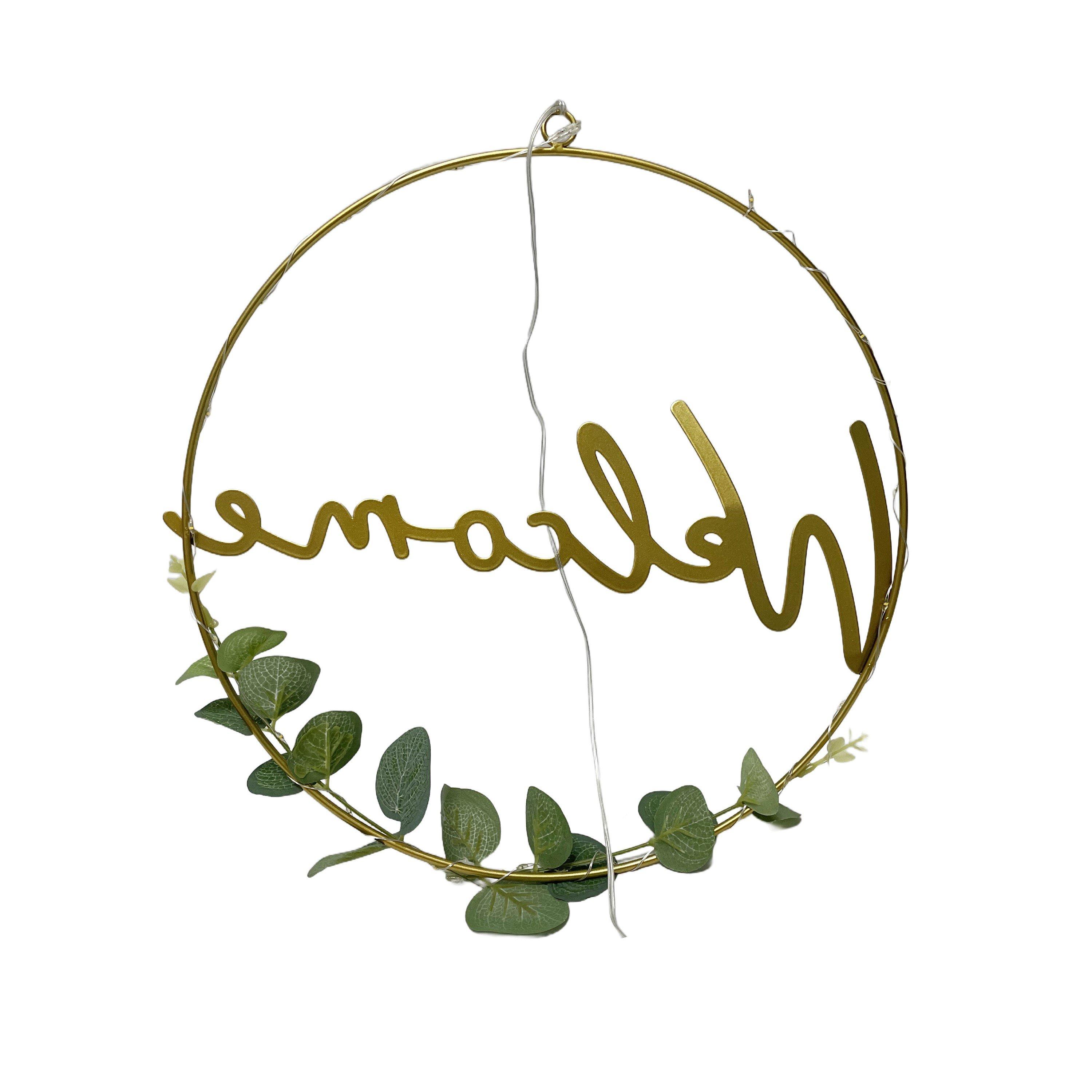 Flowers - Linea - Welcome Hanging Sign With Solar Light 63 - 3