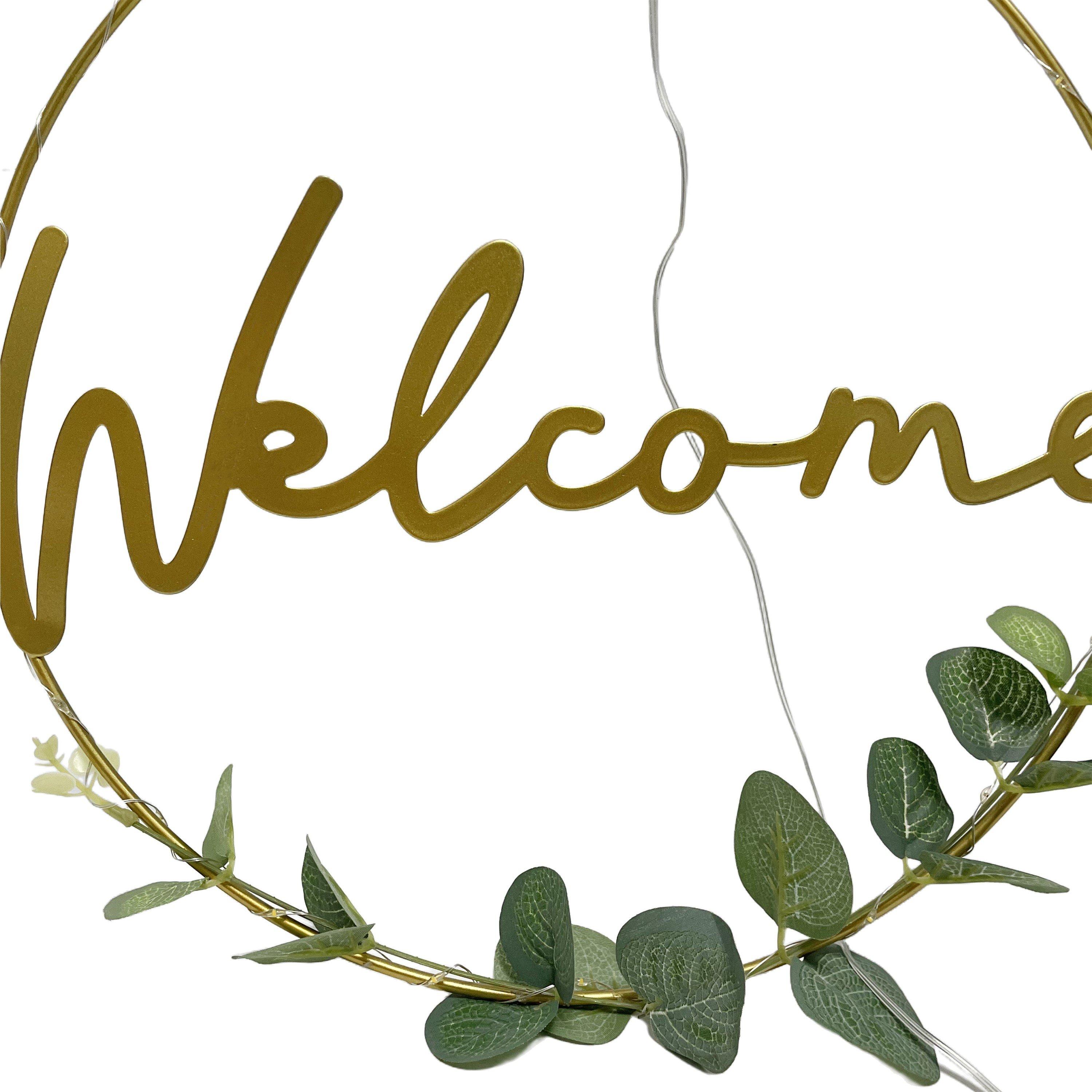 Flowers - Linea - Welcome Hanging Sign With Solar Light 63 - 5
