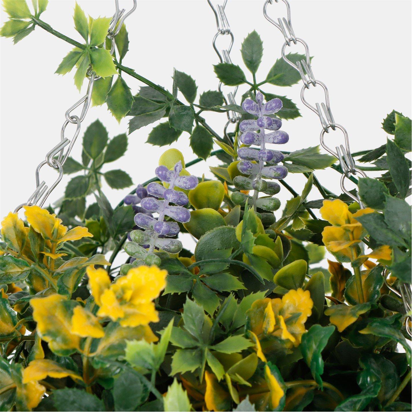 Grey - Streetwize - Rattan-Style Hanging Basket - 3