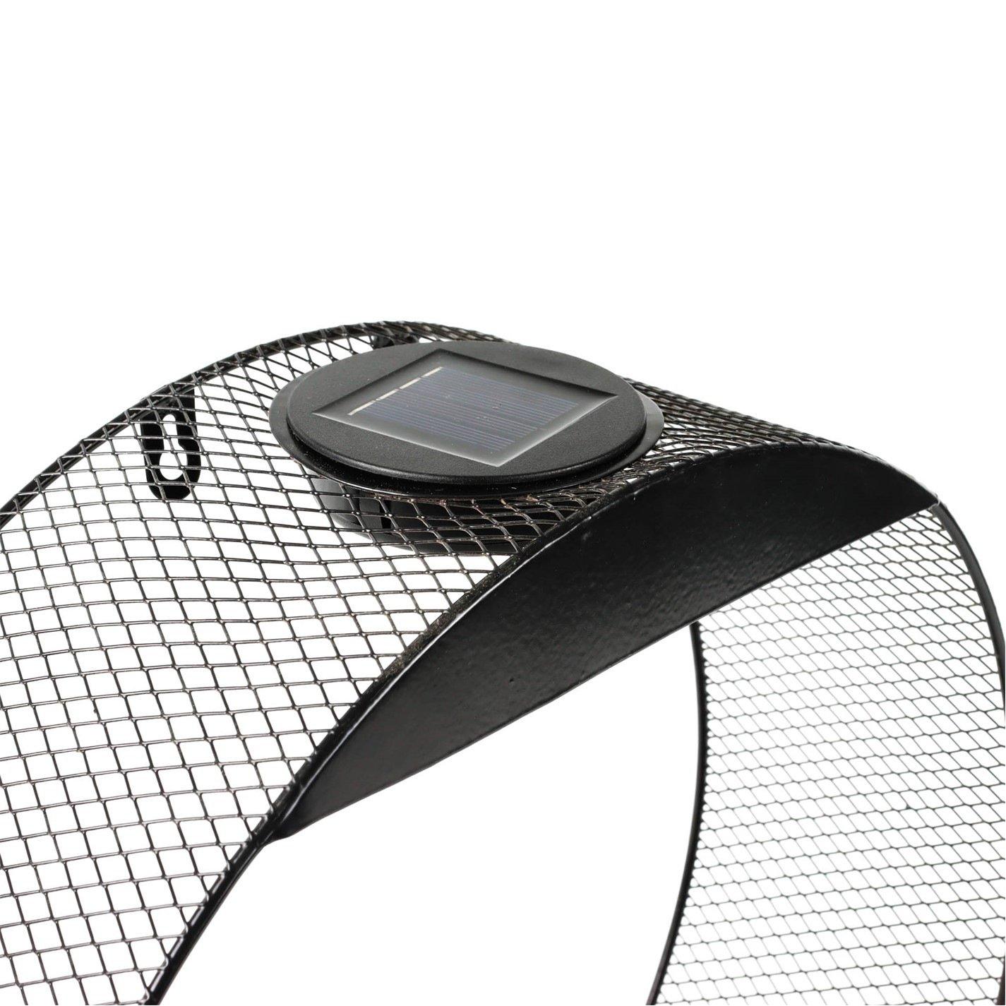 Black/Green - Streetwize - Circular Solar Wall Planter - 5