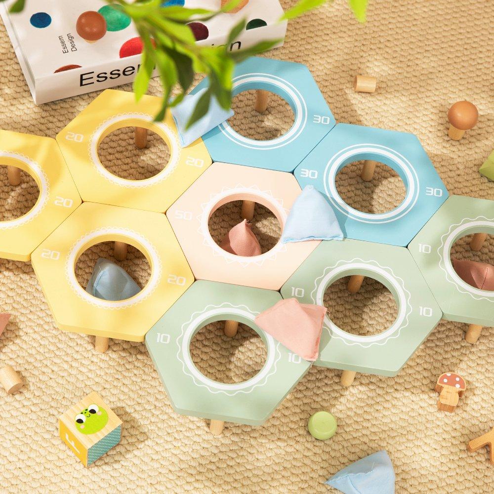 Multi - Tooky Toy - Wooden Beanbag Throwing Game - 3