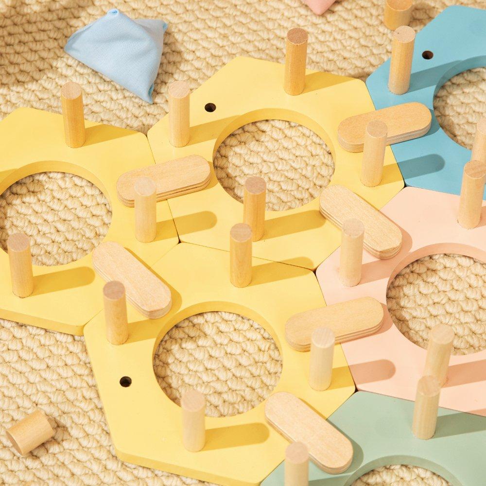 Multi - Tooky Toy - Wooden Beanbag Throwing Game - 4