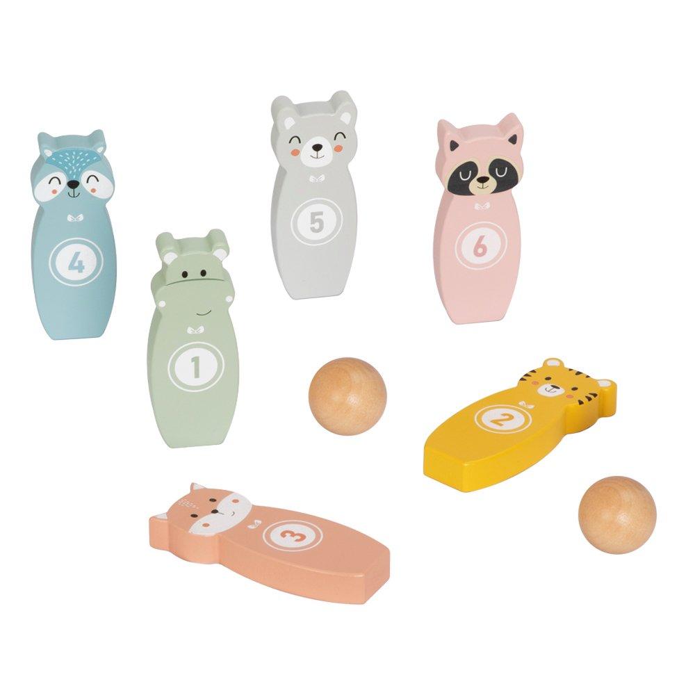 Non - Tooky Toy - Wooden Animal Bowling Game - 1