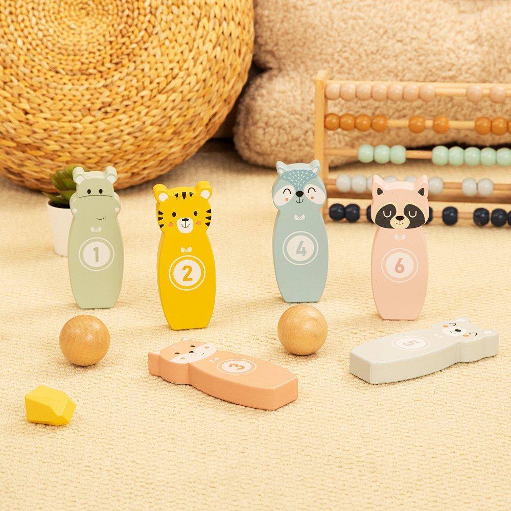 Non - Tooky Toy - Wooden Animal Bowling Game - 2