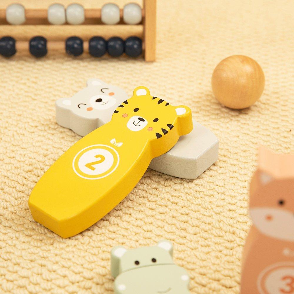 Non - Tooky Toy - Wooden Animal Bowling Game - 4