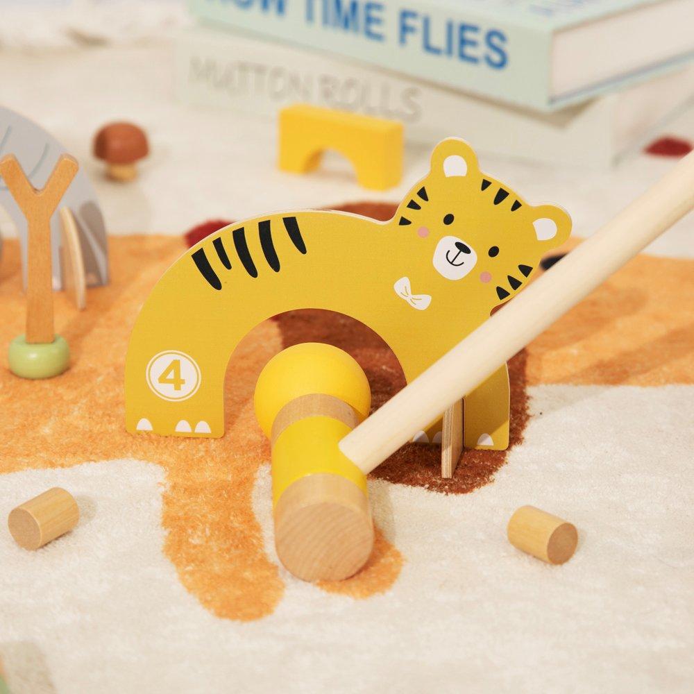 Non - Tooky Toy - Wooden Animal Croquet Game - 4