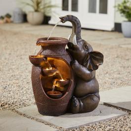 Linea Elephant Solar Water Feature