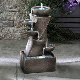 Linea Studio Solar Twist Cascade Water Feature