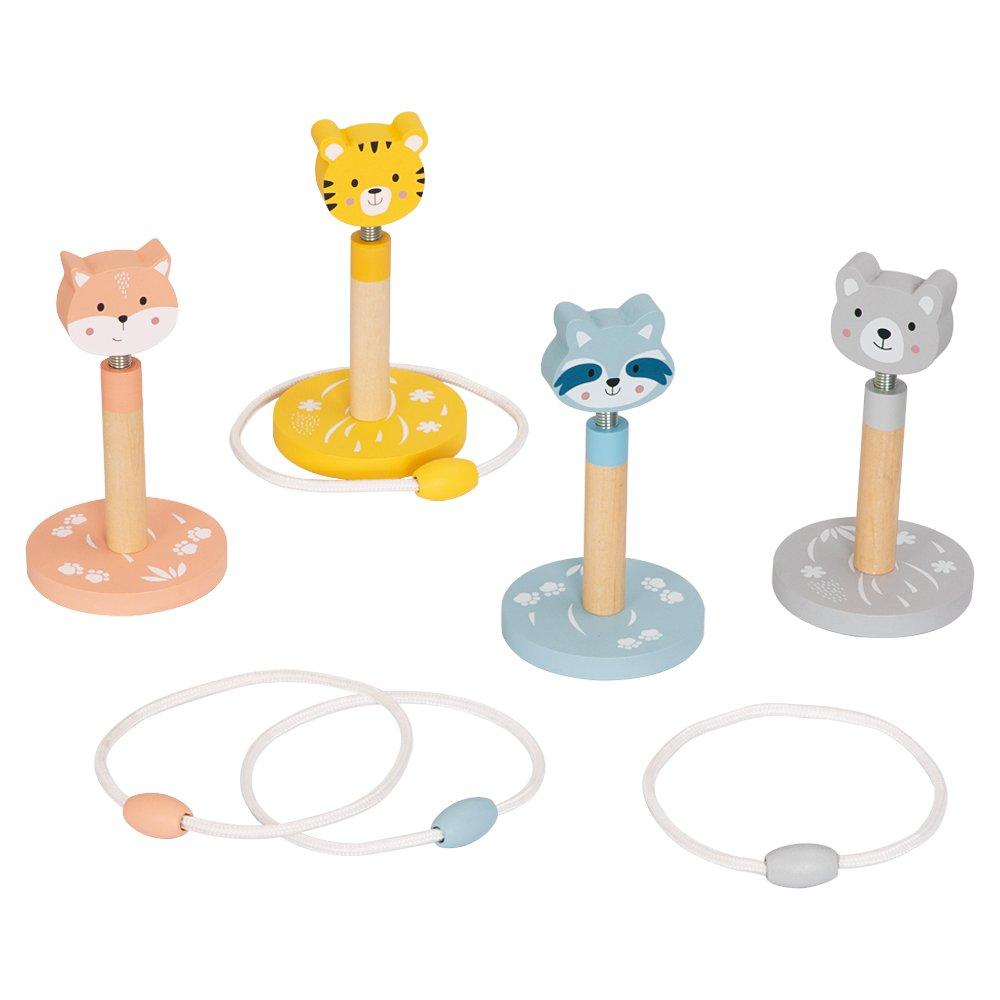 Non - Tooky Toy - Wooden Animal Ring Toss Game - 1